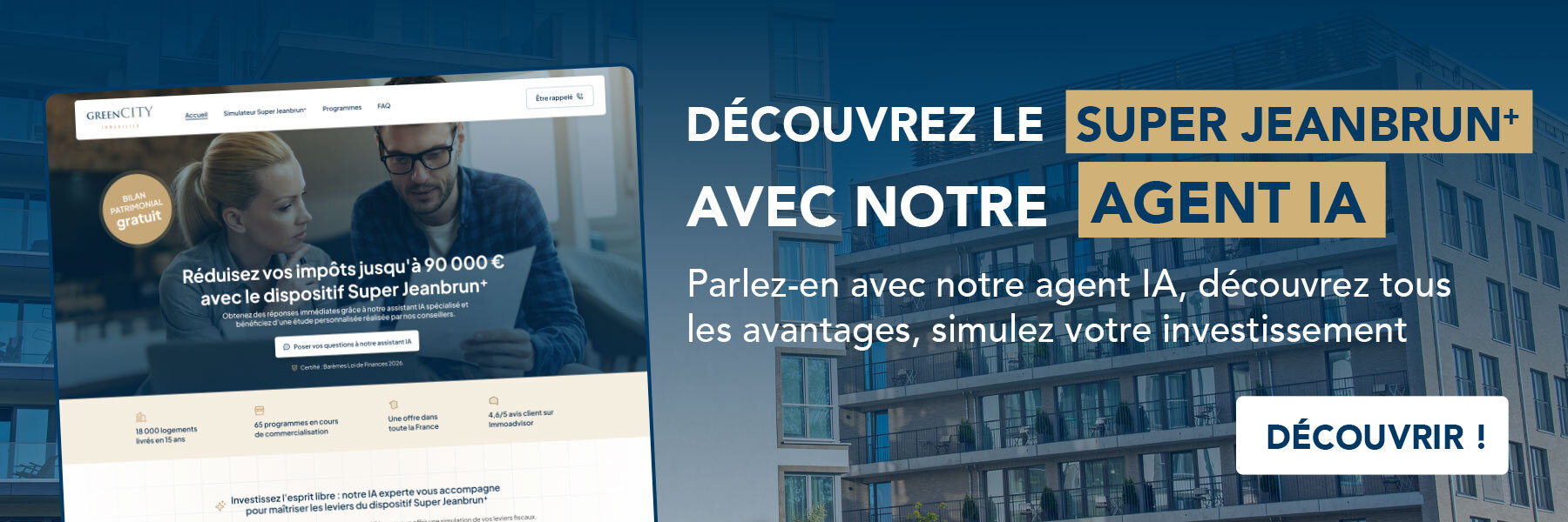 Découvrez le dispositif Jeanbrun avec notre Agent IA GreenCity Immobilier
