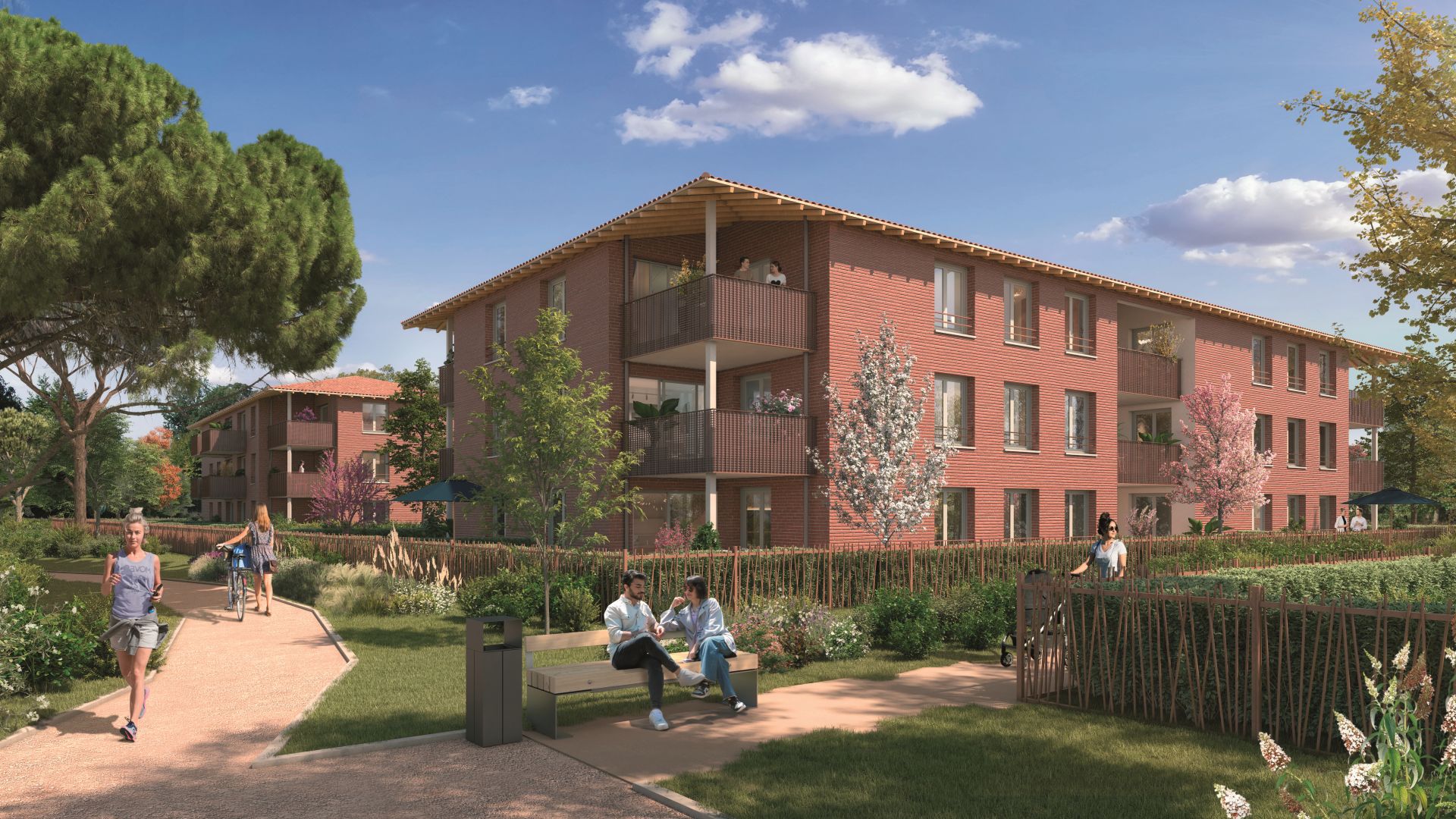 Greencity immobilier - achat appartements neufs du T1Bis au T4 - Résidence Confluences 1 - Labarthe-sur-Lèze - 31860