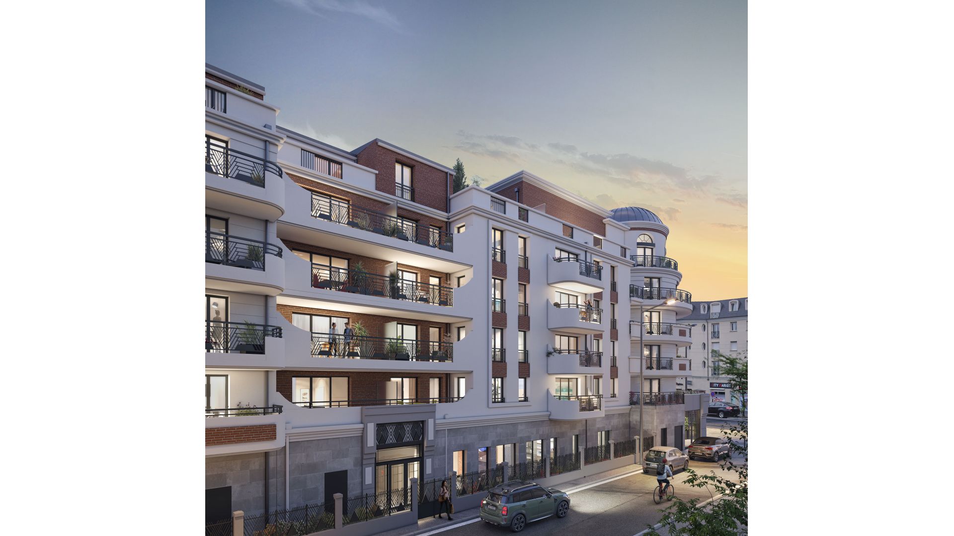 Greencity immobilier - achat appartements neufs du T1 au T4 - Résidence Coupole Art-Déco - 95870 BEZONS
