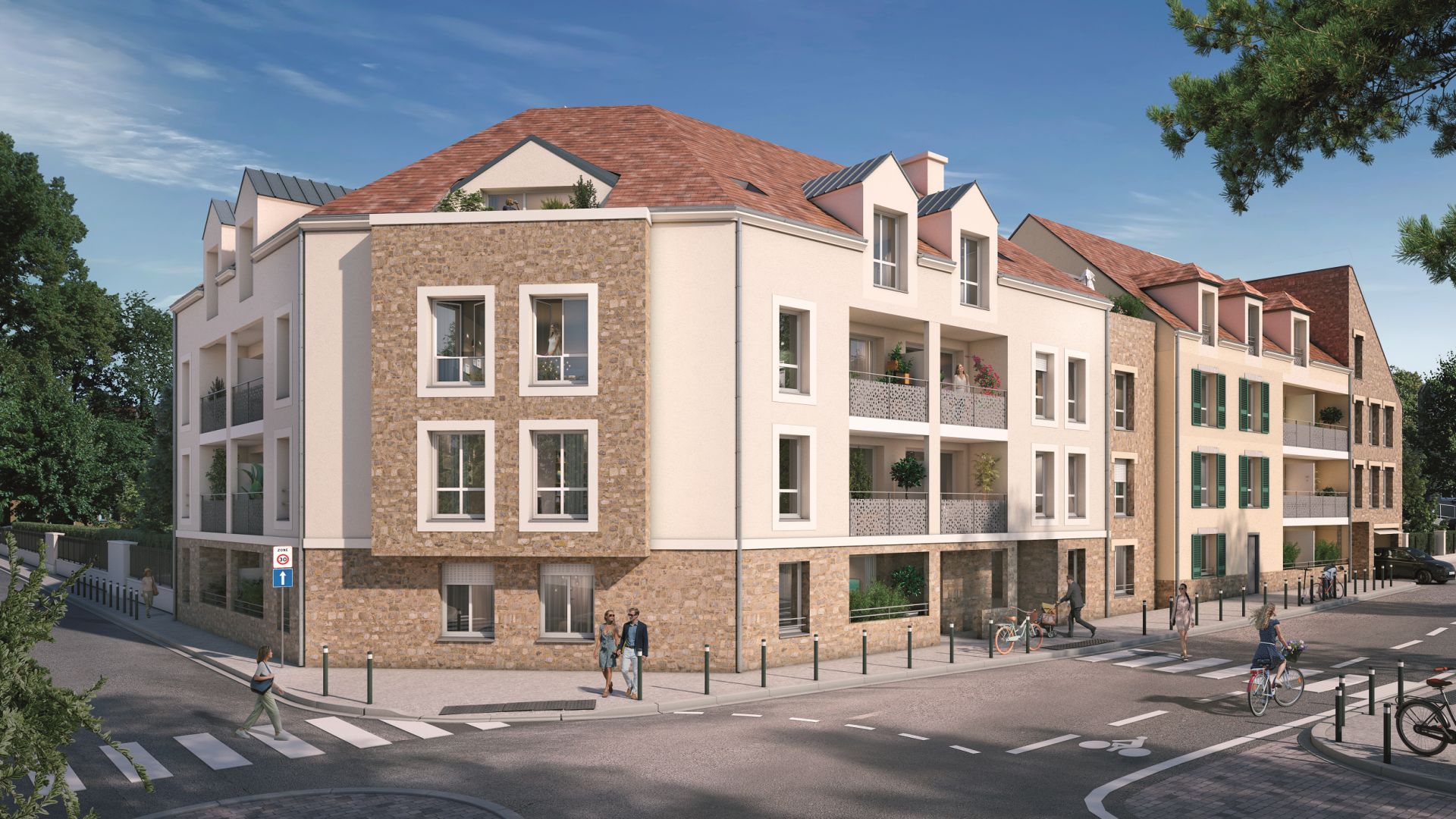 Greencity immobilier - achat appartements neufs du T1 au T3 Duplex - Résidence Cours Wilson - 95260 Beaumont-sur-Oise