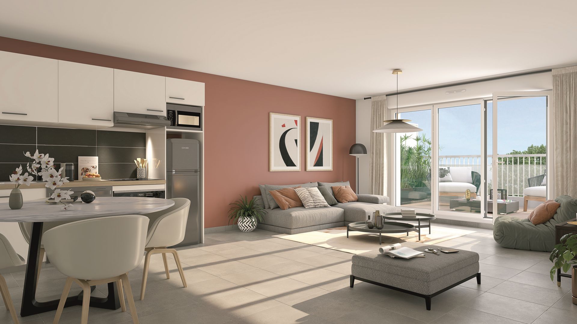Greencity immobilier - achat appartements neufs du T1 au T3 - Résidence Croix Pastel - Lacroix-Falgarde 31120