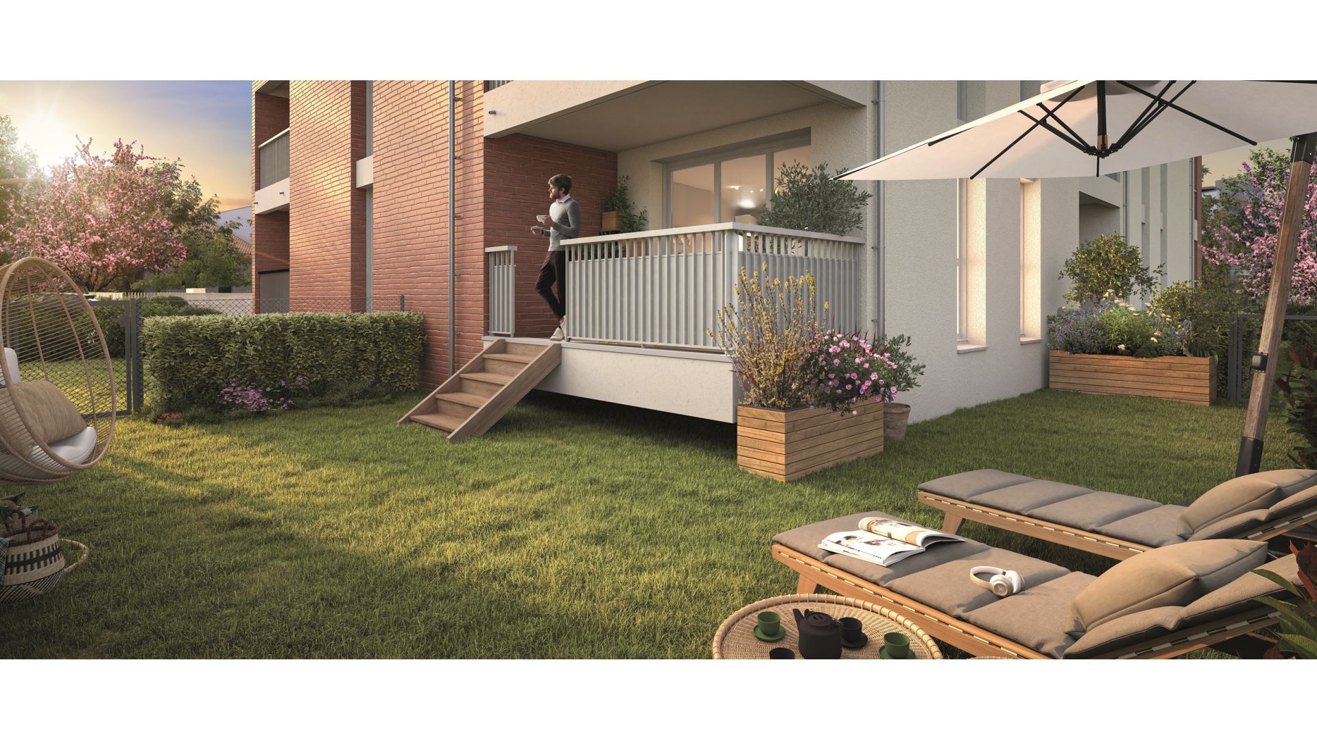 Greencity immobilier - achat appartements neufs du T1 au T3 - Résidence Croix Pastel - Lacroix-Falgarde 31120