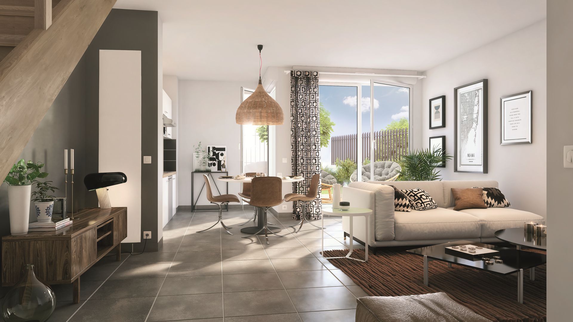 GreenCity immobilier - Saint-Jory - 31790 - Résidence Domaine D'Ophélia - appartements neufs du T2 au T4 et villas T3 et T5   - intérieur villa T3