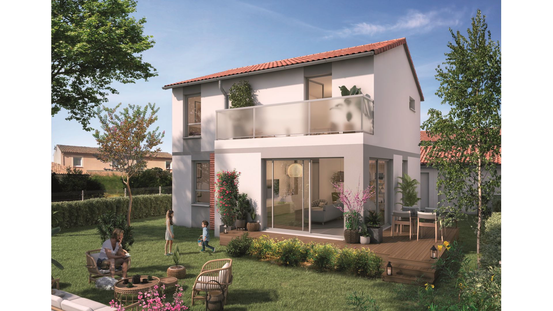 Greencity Immobilier - Domaine du Haumont - achat appartements et villas du T2 bis au T5 - Pins-Justaret 31860 - villa T5