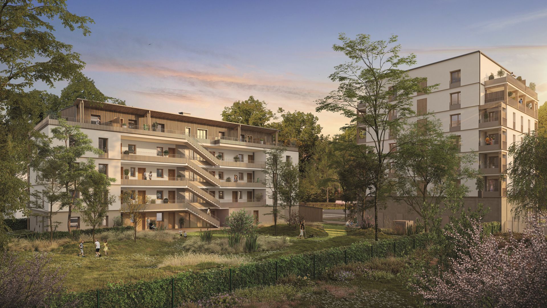 Greencity immobilier - achat appartements neufs T1Bis au T4 - Résidence Elisa Garden - 35200 Rennes