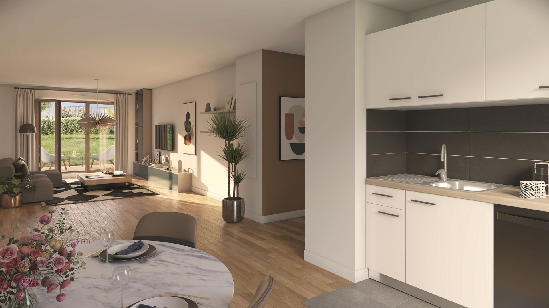 Greencity immobilier - achat appartements neufs T1Bis au T4 - Résidence Elisa Garden - 35200 Rennes
