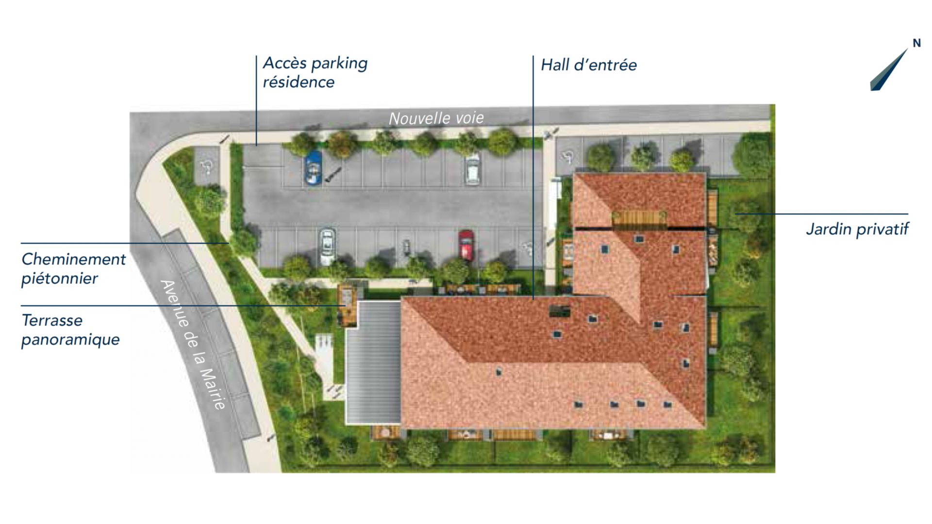 GreenCity immobilier - L Escalis - Appartement du T1 au T5 Duplex - Escalquens 31750 - plan de masse