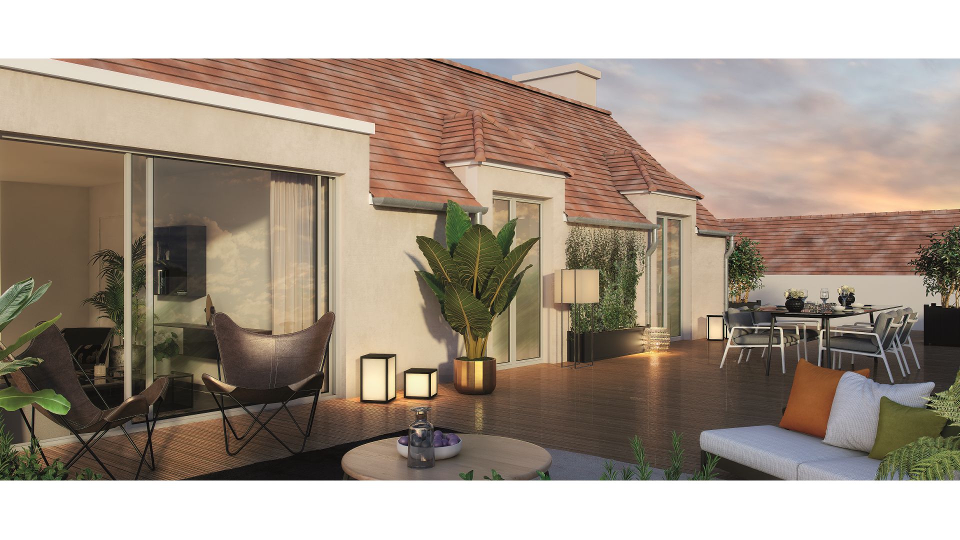 GreenCity Immobilier - Esprit Lodge - Périgny sur yerres - 94520 vue terrasse