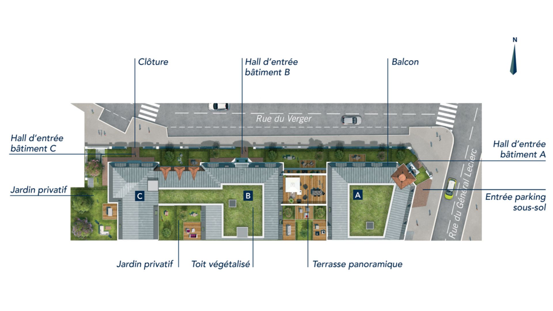 GreenCity immobilier - achat appartement neuf - Villiers Sur Marne - 94350 - Résidence Grand Angle - plan de masse