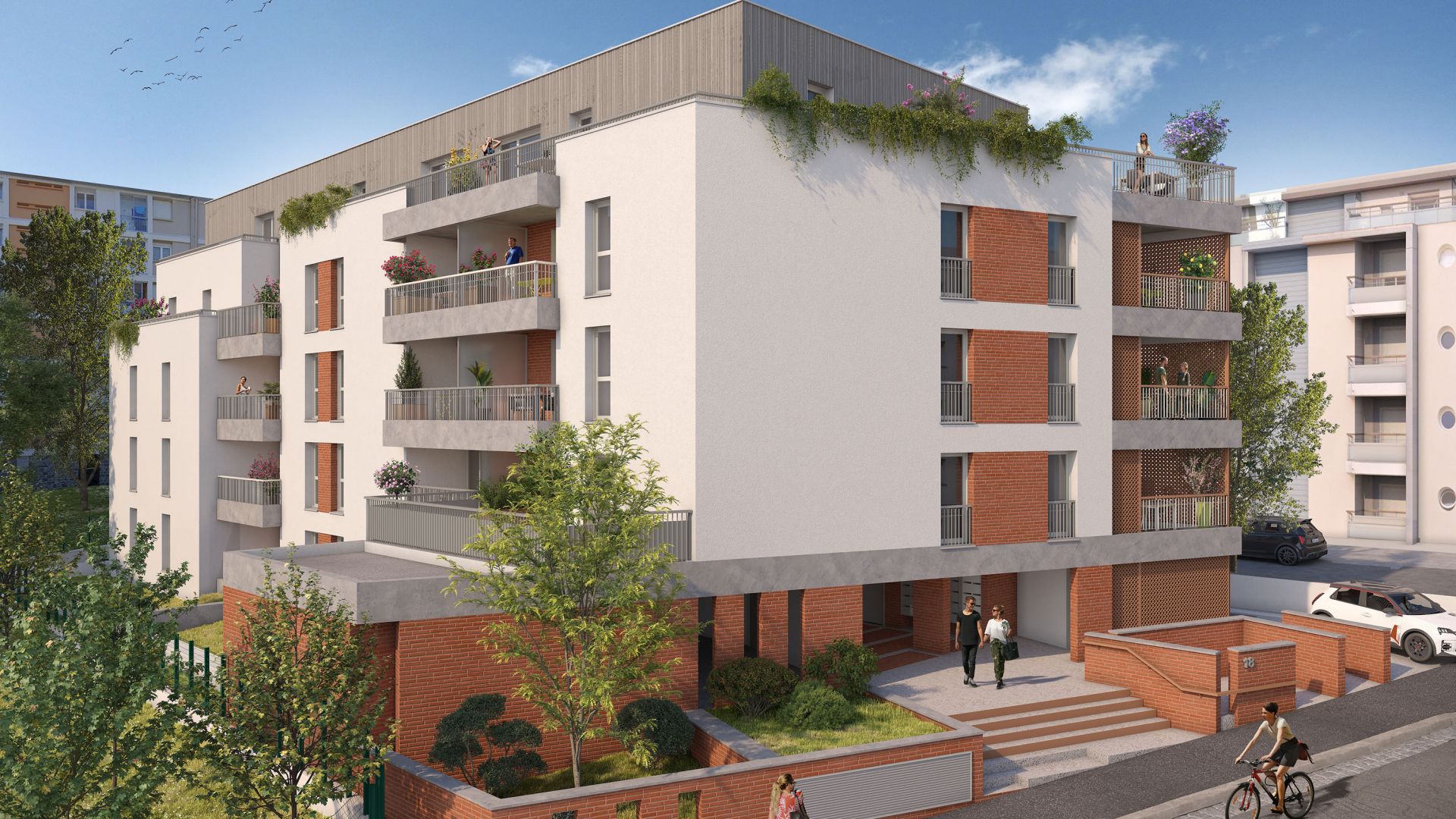Greencity immobilier - achat appartements neufs T2 et T4 - Résidence Heredia - 31500 Toulouse