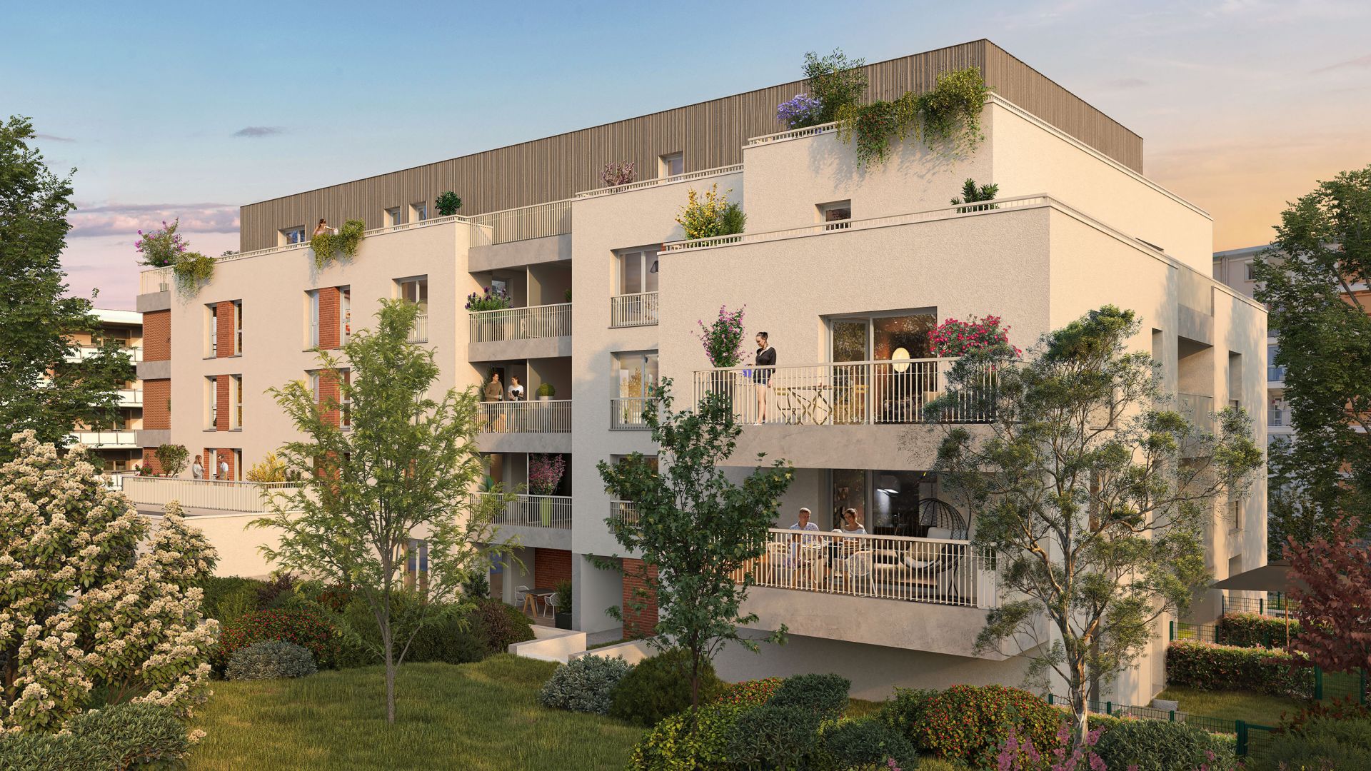 Greencity immobilier - achat appartements neufs T2 et T4 - Résidence Heredia - 31500 Toulouse
