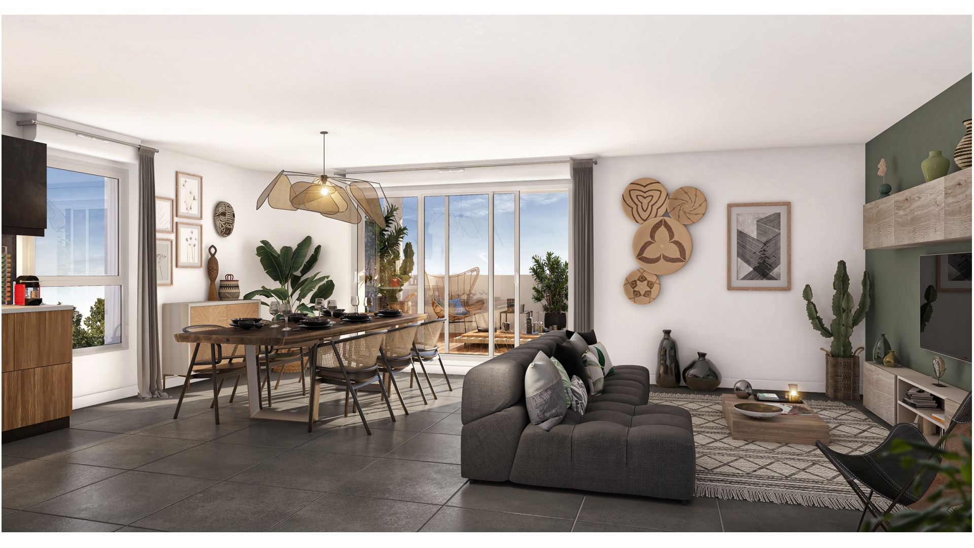 Greencity immobilier - achat appartements neufs du T2 au T5 Duplex - Résidence Home Spirit - 31400 Toulouse Montaudran  - vue intérieur