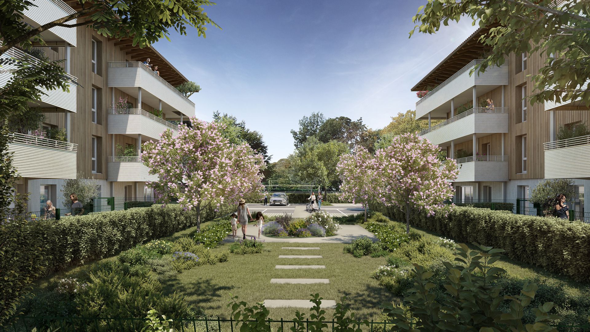 Greencity immobilier - achat appartements neufs du T2 au T3 - Résidence Jardins de Diane - 31170 Tournefeuille