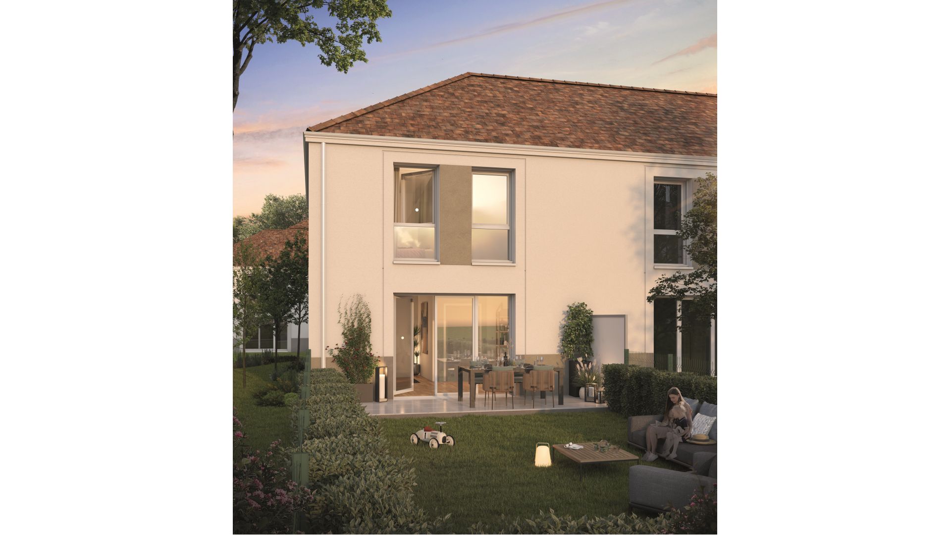 Greencity immobilier - achat appartements - villas neufs T1 et T4 Duplex  - Résidence Jardins Notre Dame - 76500 Elbeuf