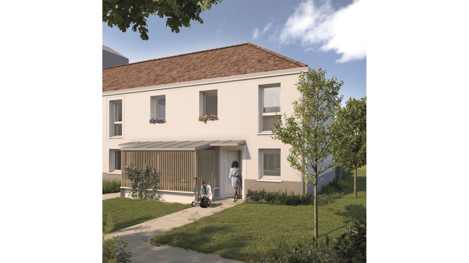 Greencity immobilier - achat appartements - villas neufs T1 et T4 Duplex  - Résidence Jardins Notre Dame - 76500 Elbeuf