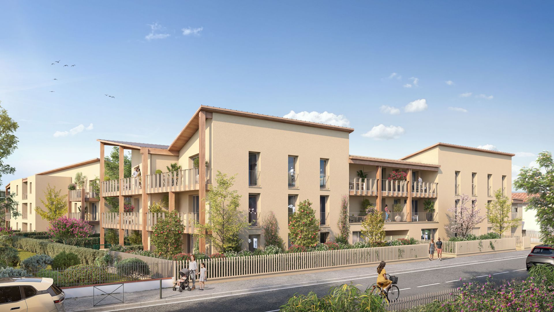 Greencity immobilier - achat appartements neufs du T2 au T5 - Résidence L'ARCHIPEL - Toulouse MAOURINE- 31200