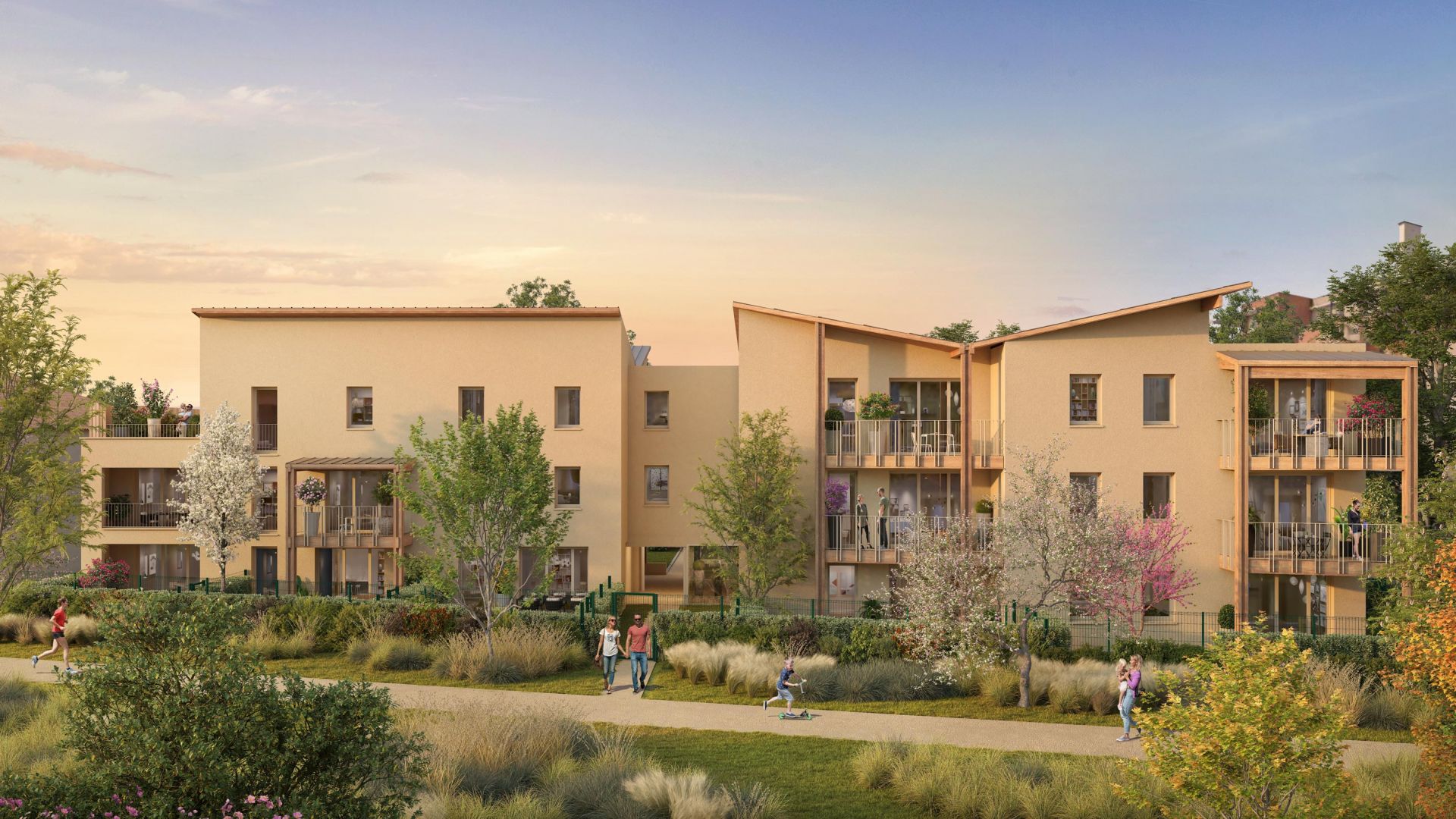 Greencity immobilier - achat appartements neufs du T2 au T5 - Résidence L'ARCHIPEL - Toulouse MAOURINE- 31200