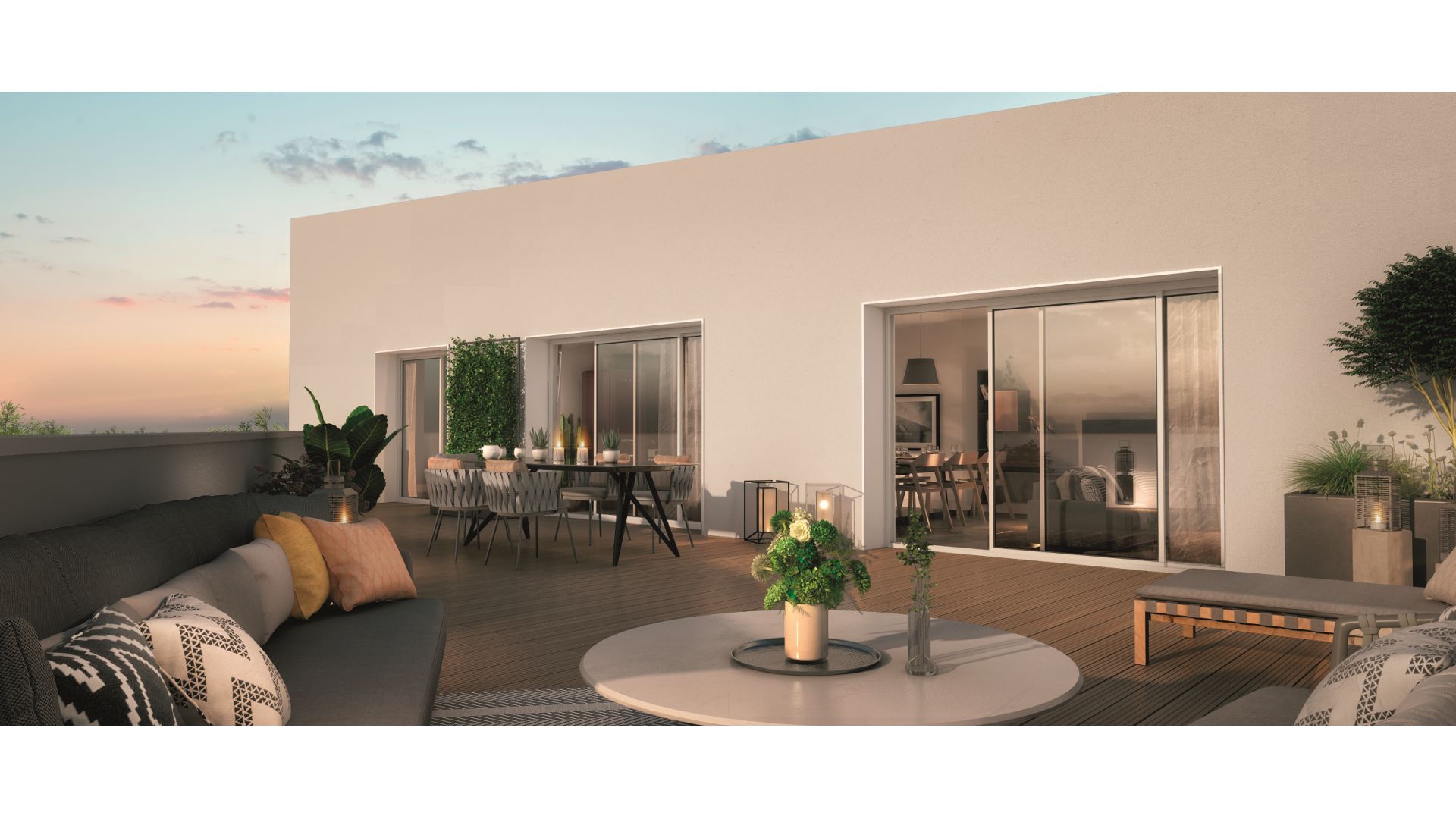 GreenCity immobilier - Blagnac-Beauzelle - 31700 - LB47 - appartements et villas - T2 - T3 - T4 -T5 - vue terrasse