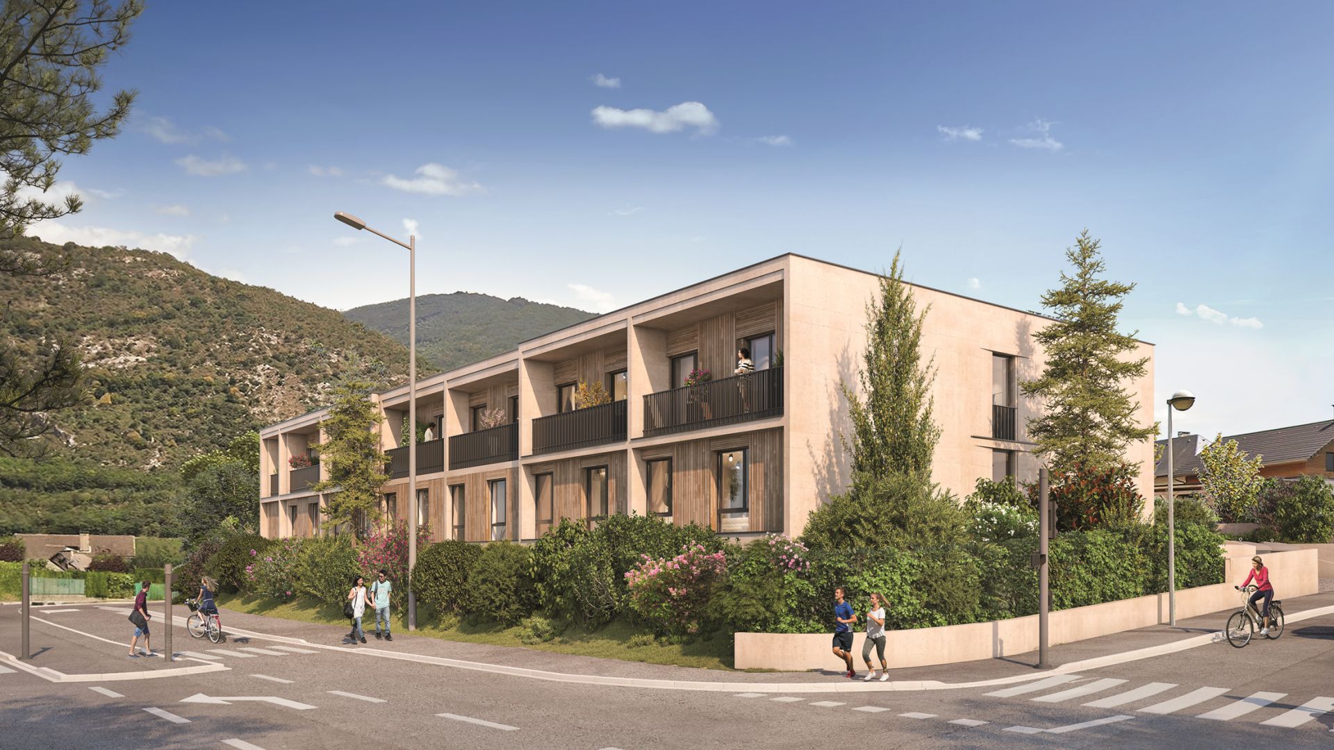 Greencity immobilier - achat appartements neufs du T1 au T2 - Résidence co-living - Le Berkeley - Challes-les-Eaux 73190