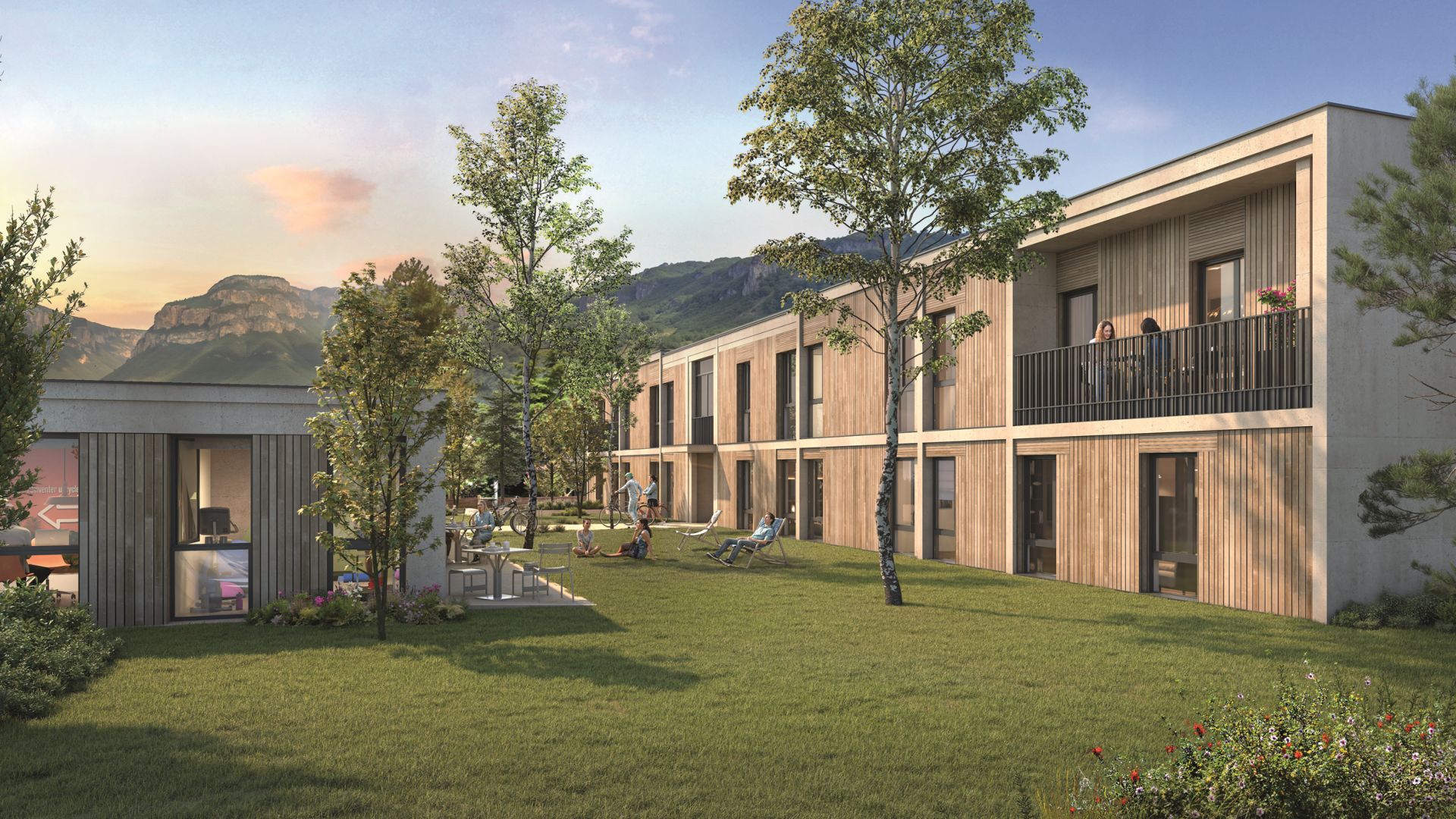 Greencity immobilier - achat appartements neufs du T1 au T2 - Résidence co-living - Le Berkeley - Challes-les-Eaux 73190  