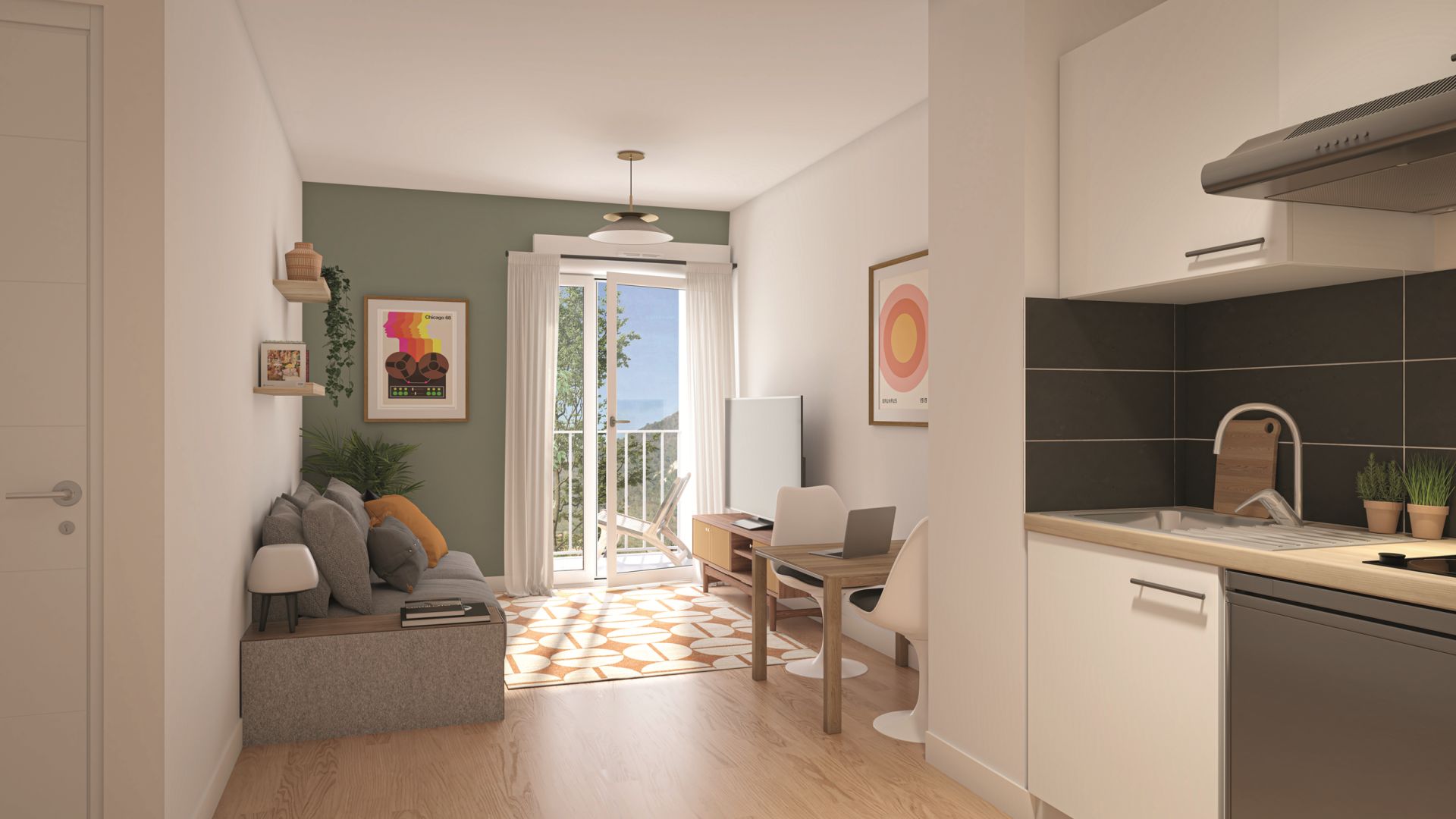 Greencity immobilier - achat appartements neufs du T1 au T2 - Résidence co-living - Le Berkeley - Challes-les-Eaux 73190  