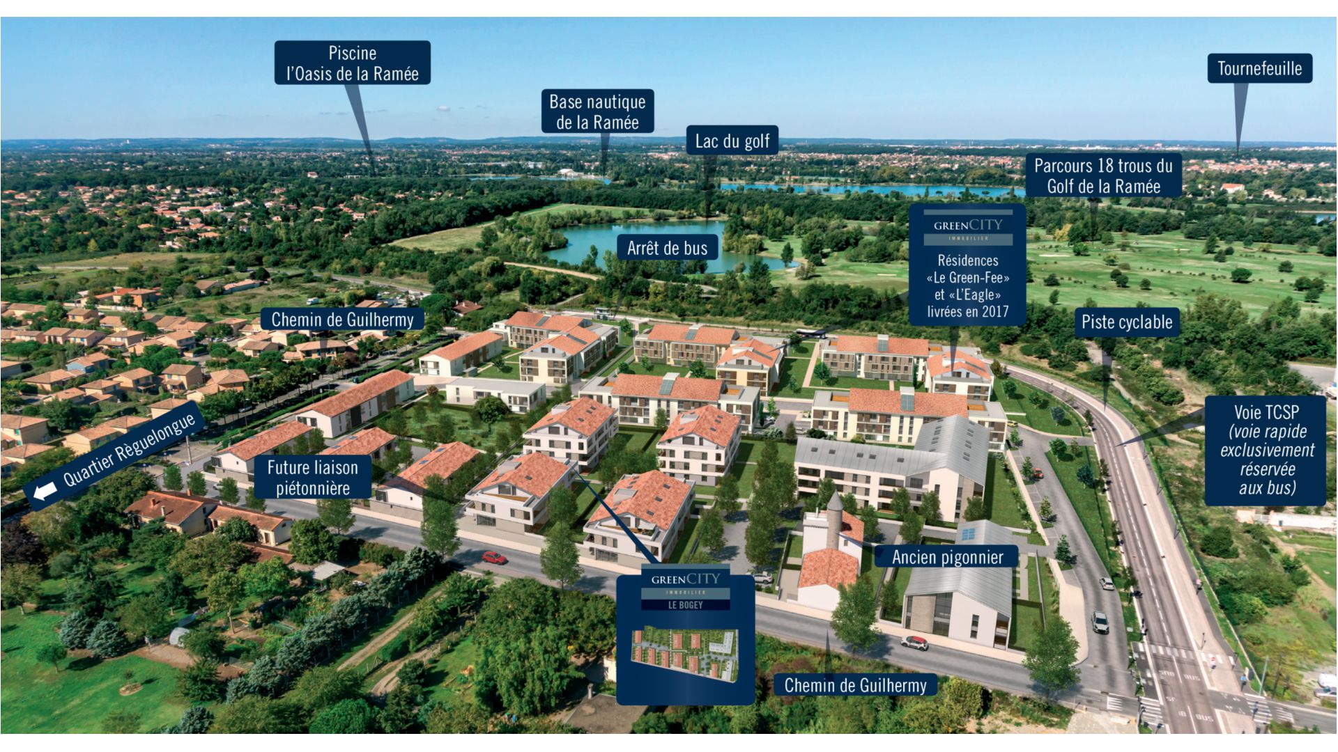 Greencity Immobilier - Le Bogey - Toulouse Saint-Simon 31100 insertion paysagère