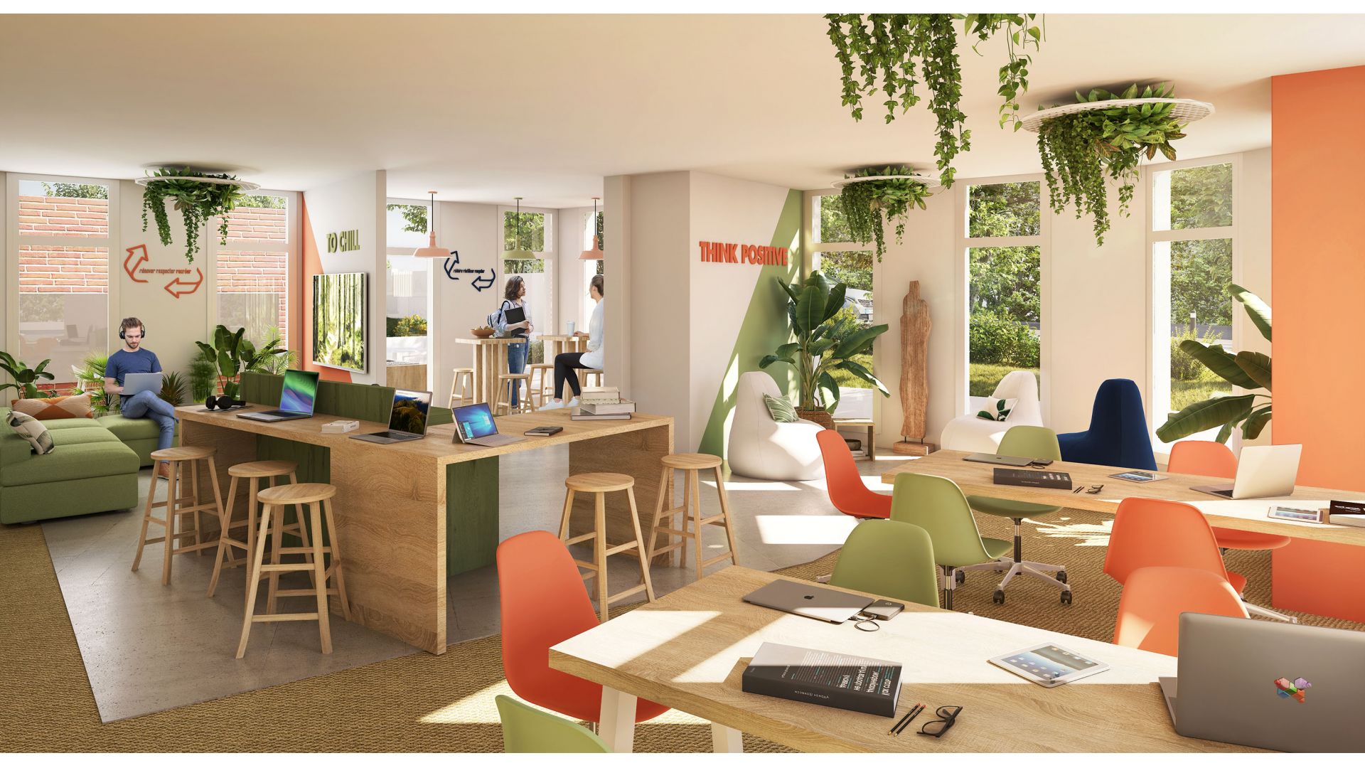 Greencity immobilier - achat appartements neufs du T1 au T5 - Résidence Co-living Le Brooklyn - Toulouse 31500