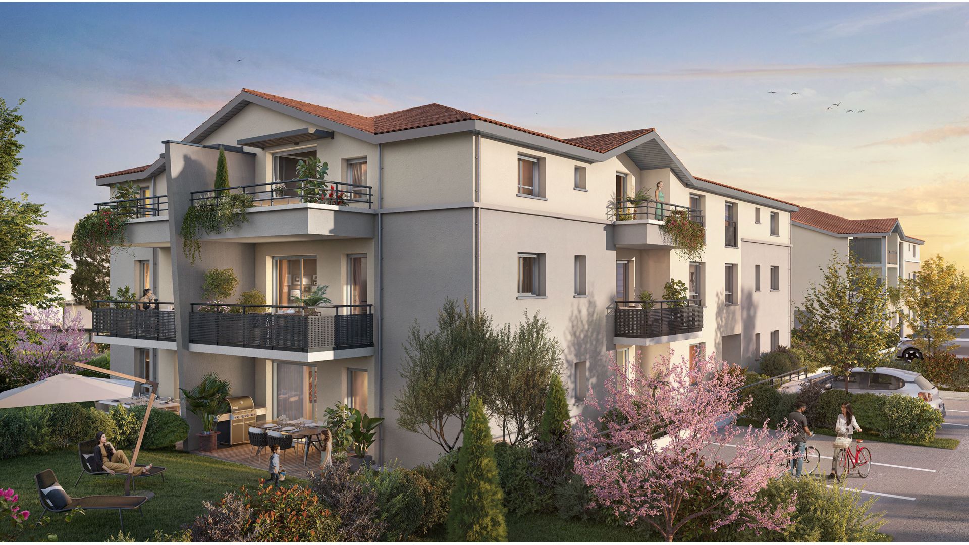 Greencity immobilier - achat appartements neufs du T2 au T3 - Résidence Le Candice - BRUGUIÈRES 31150