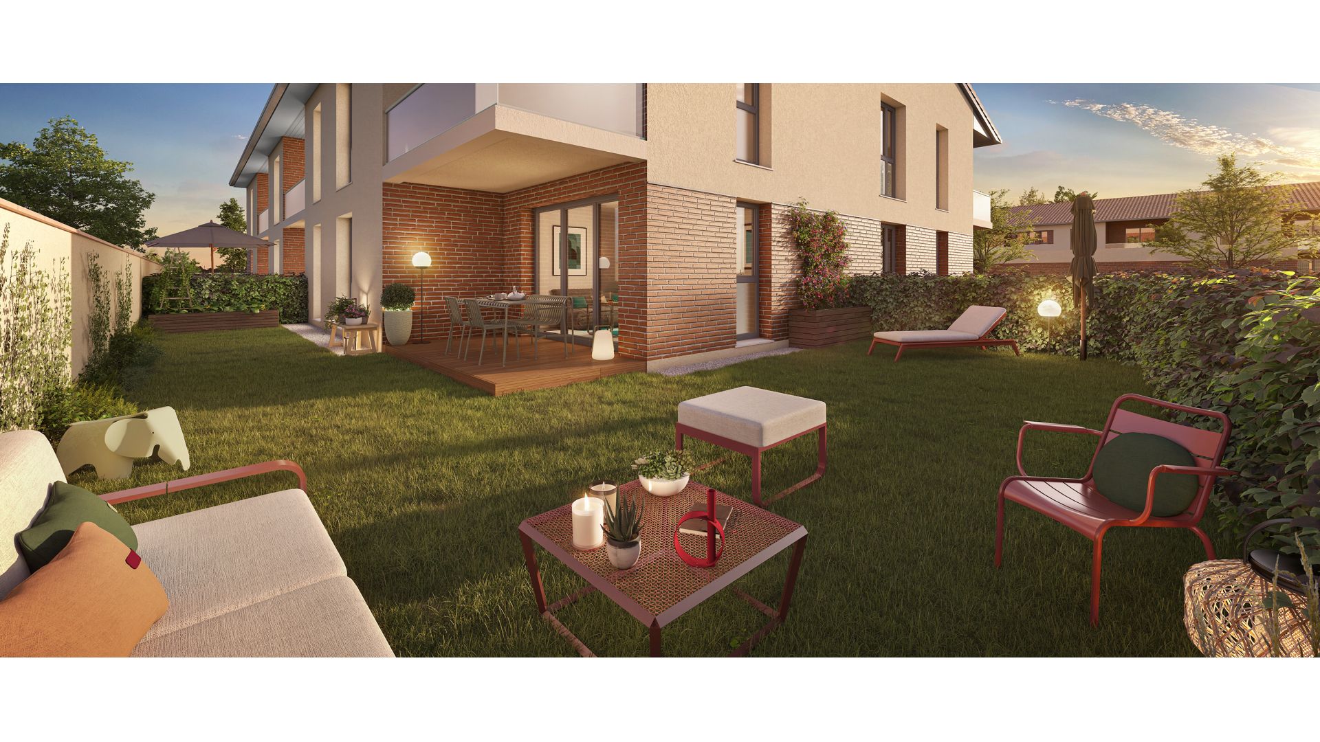 Greencity immobilier - achat appartements neufs du T2 au T3 - Résidence Le Castellan - 31620 Labastide-Saint-Sernin