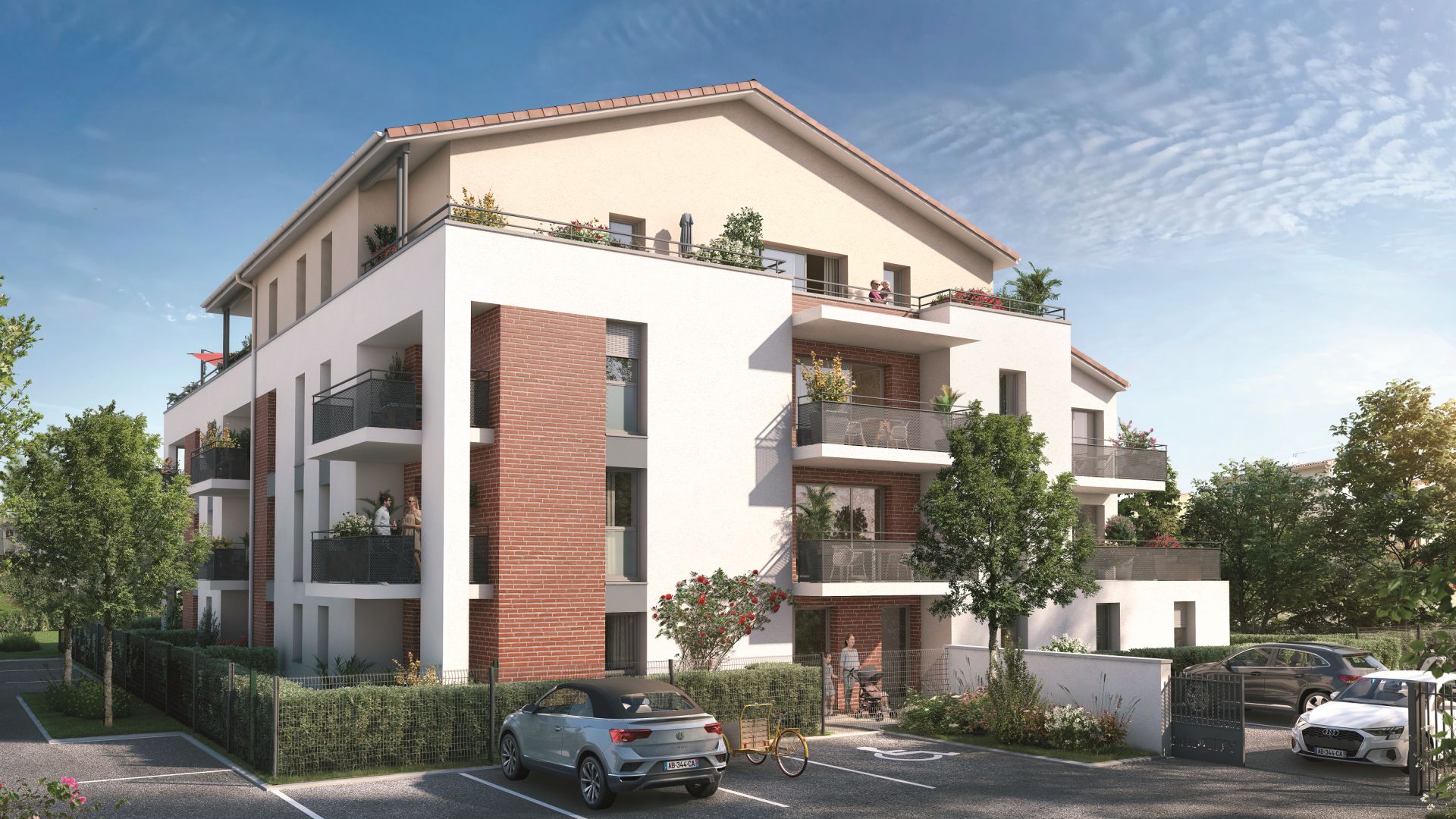 Greencity Immobilier - Le Charleston - 31860 Labarthe sur Lèze - achat appartements neufs du T2 au T4