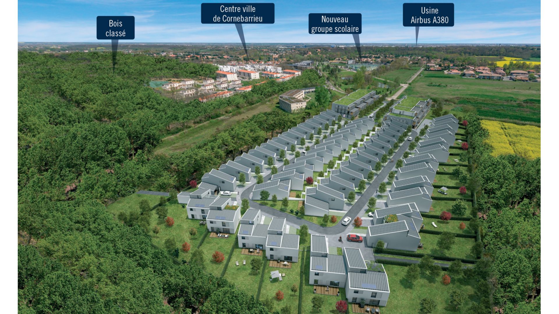 Greencity Immobilier - Cornebarrieu - Le Clos D'Agate - insertion paysagère