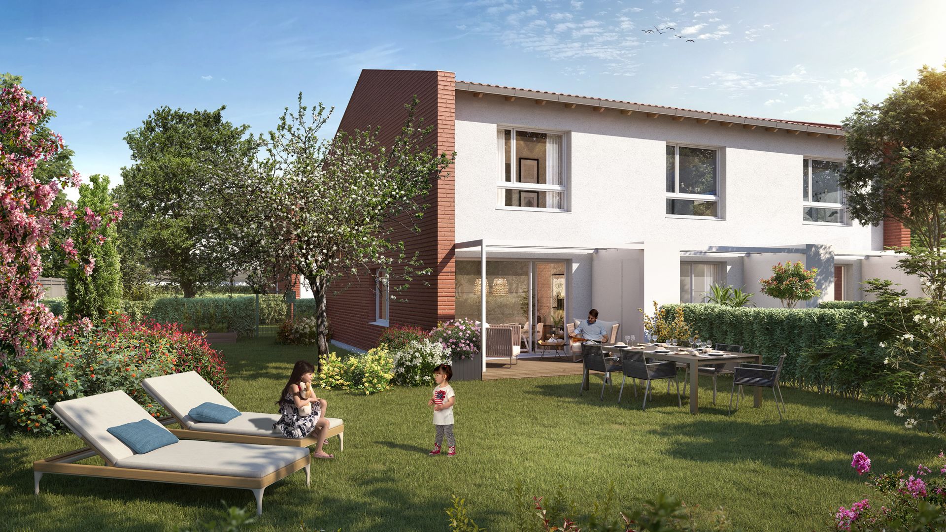 Greencity immobilier - achat immobilier neuf - appartements et villas du T2au T4 - Résidence Le Gardénia -31100 Toulouse Saint-Simon - villa T4