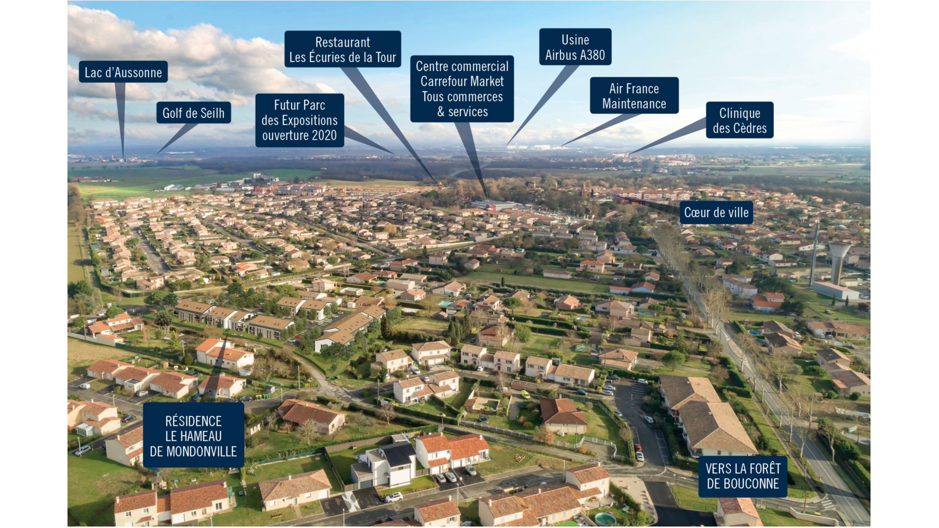 GreenCity immobilier - Mondonville - Le Hameau de Mondonville appartements du T2 au T4 - Le Hameau de Mondonville 31700 - vue paysagère