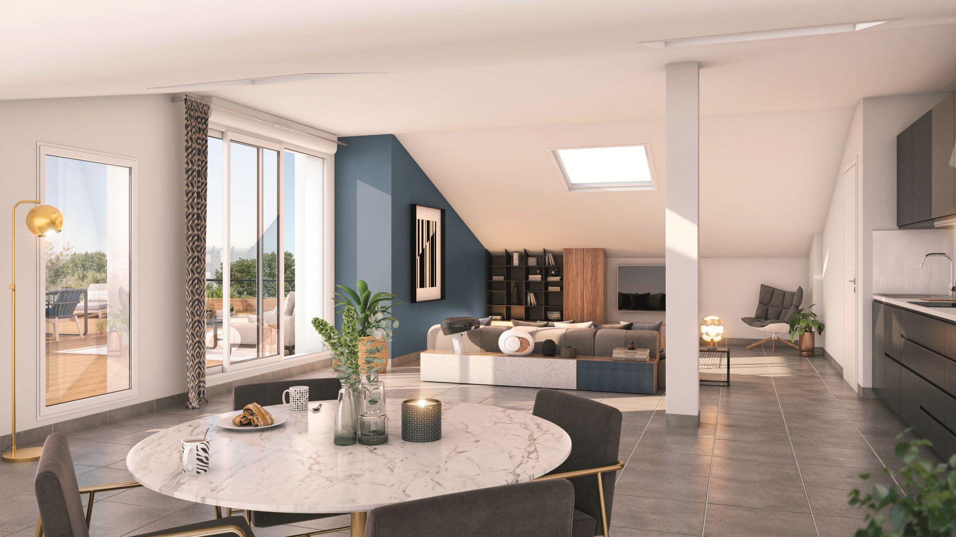 Greencity immobilier - achat appartements neufs du T1 au T5 - Résidence Le Luminance - 31650 Saint-Orens-de-Gameville  - vue intérieure