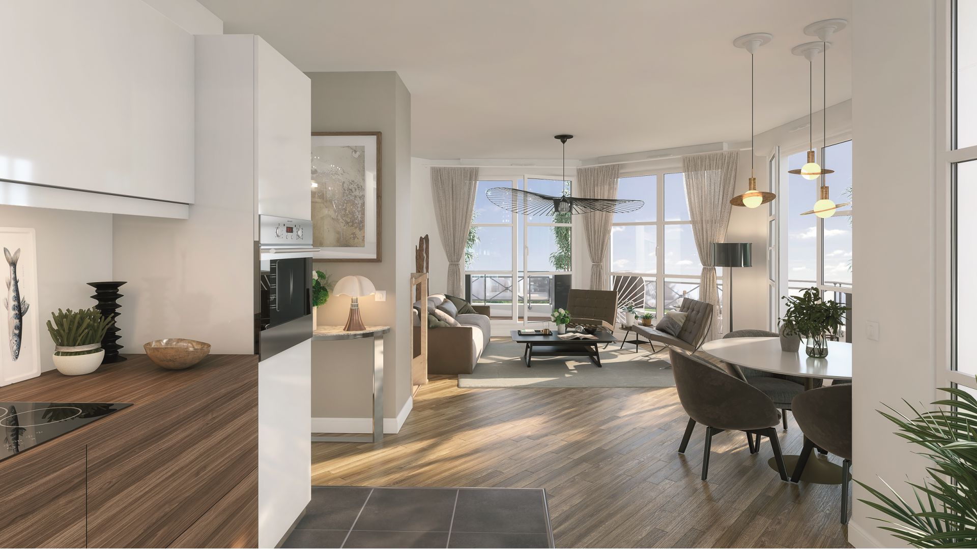 GreenCity immobilier - Le Blanc Mesnil - 93150 - appartements neufs du T1 au T4 - vue intérieure