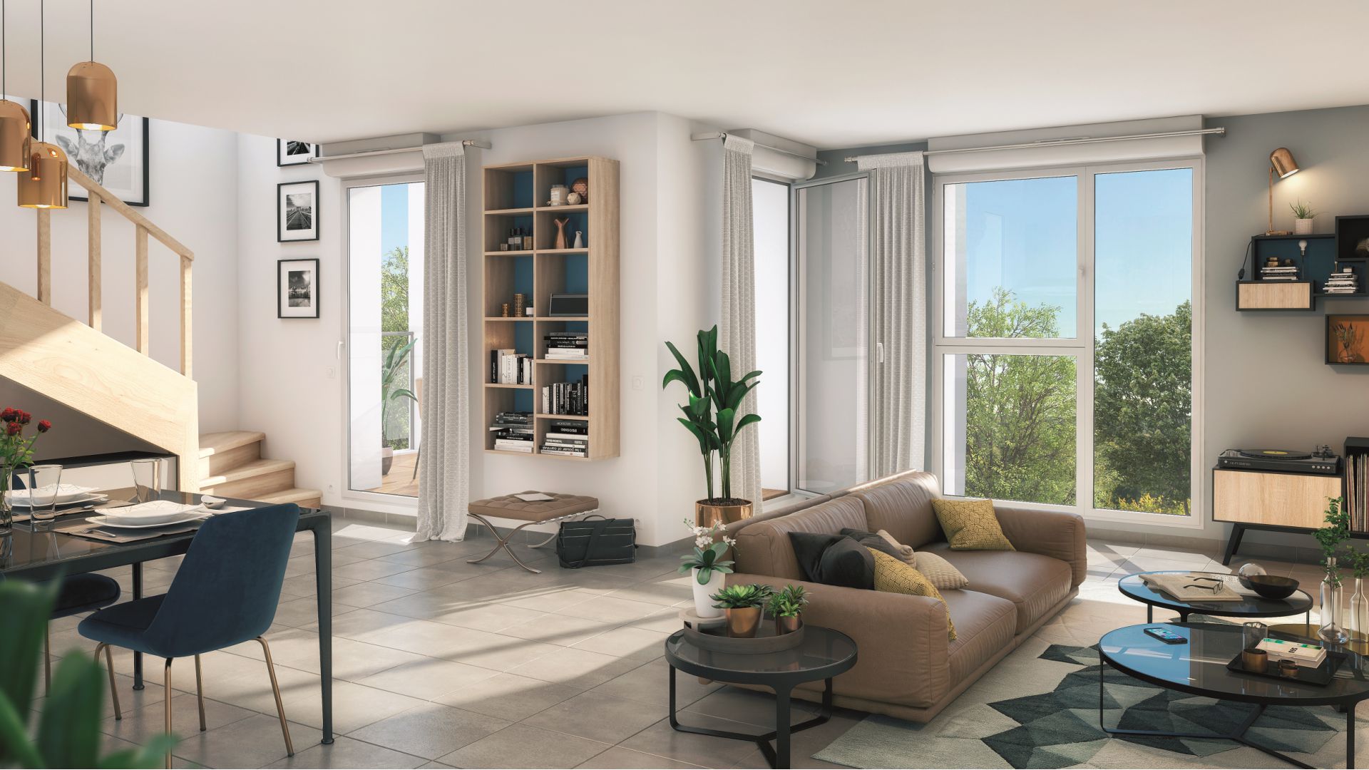 GreenCity immobilier - Toulouse Saint-Simon - 31100 - Résidence Le Montgomery - appartement neuf du T2 au T4 Duplex  - vue intérieure