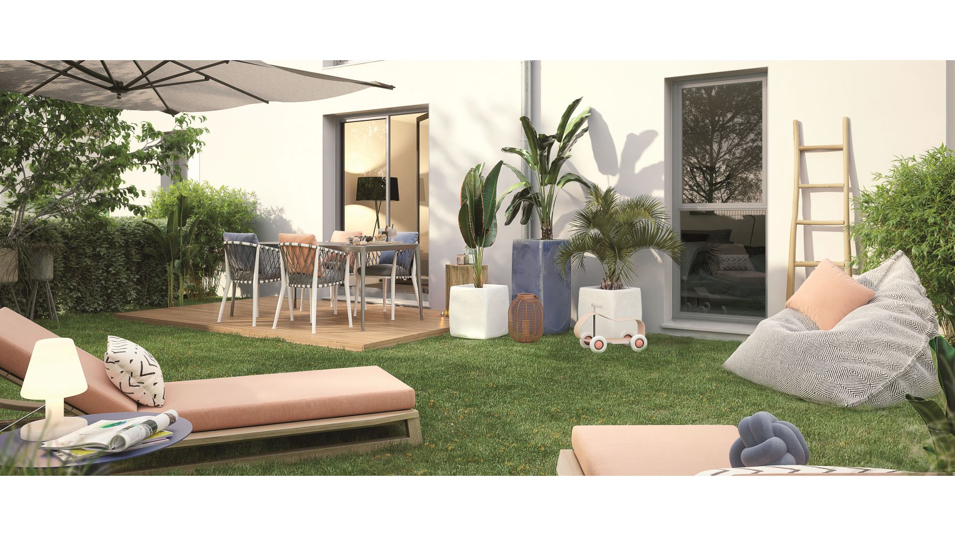 GreenCity immobilier - Toulouse Saint-Simon - 31100 - Résidence Le Montgomery - appartement neuf du T2 au T4 Duplex - vue terrasse