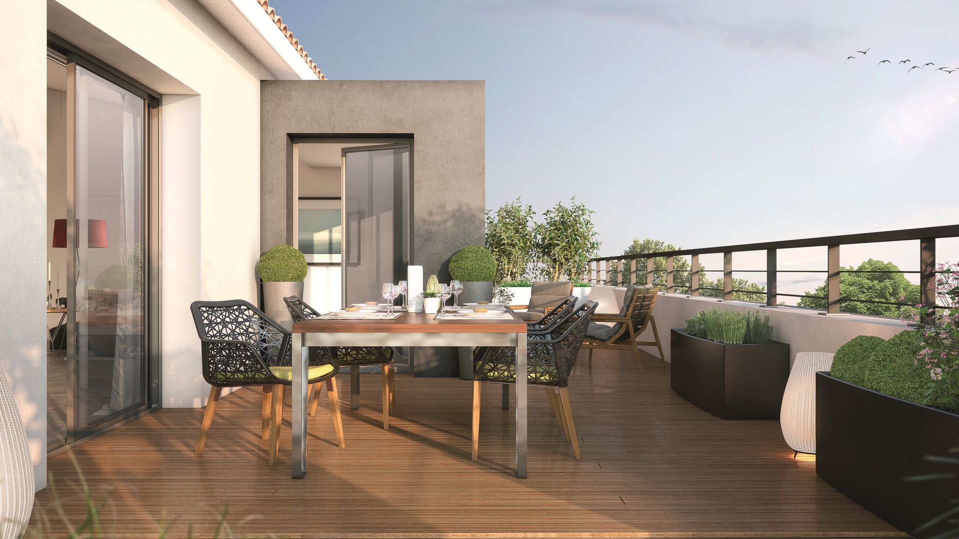 GreenCity Immobilier - Toulouse Brienne - Le Patio de Brienne - Terrasse