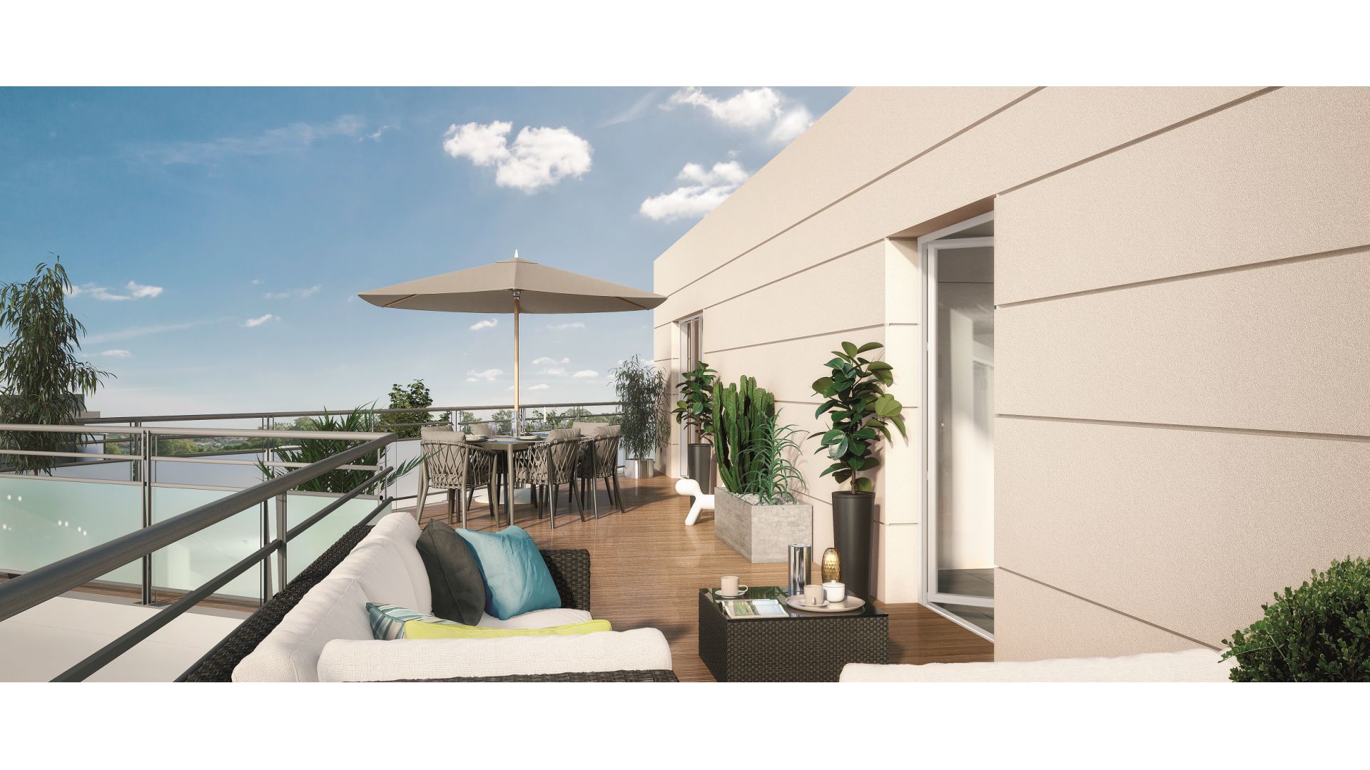 GreenCity Immobilier - Chennevières sur Marne - 94430 - appartement du T2 au T4 - vue terrasse