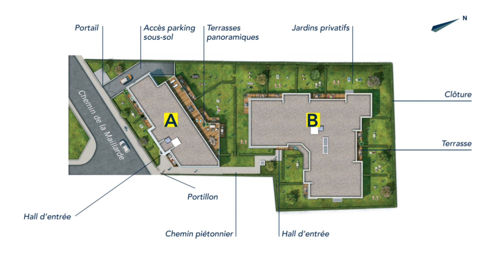 GreenCity Immobilier - Chennevières sur Marne - 94430 - appartement du T2 au T4 - plan de masse