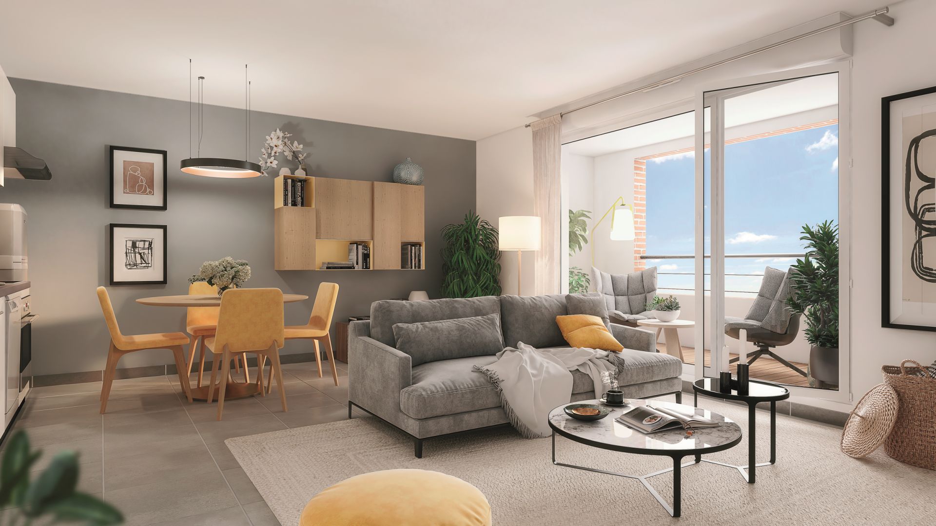 Greencity Immobilier - Le Rialto - achat appartements du T1 bis au T3 - Eaunes - Muret 31600 - vue intérieure