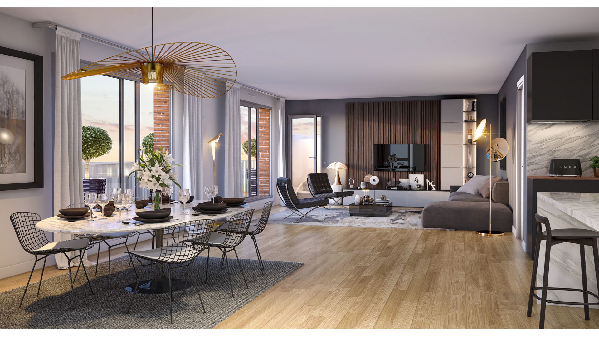 Greencity immobilier - achat appartements neufs du T2 au T6 - Résidence Le Saint-Louis - 31400 - Toulouse Côte Pavé - vue intérieure