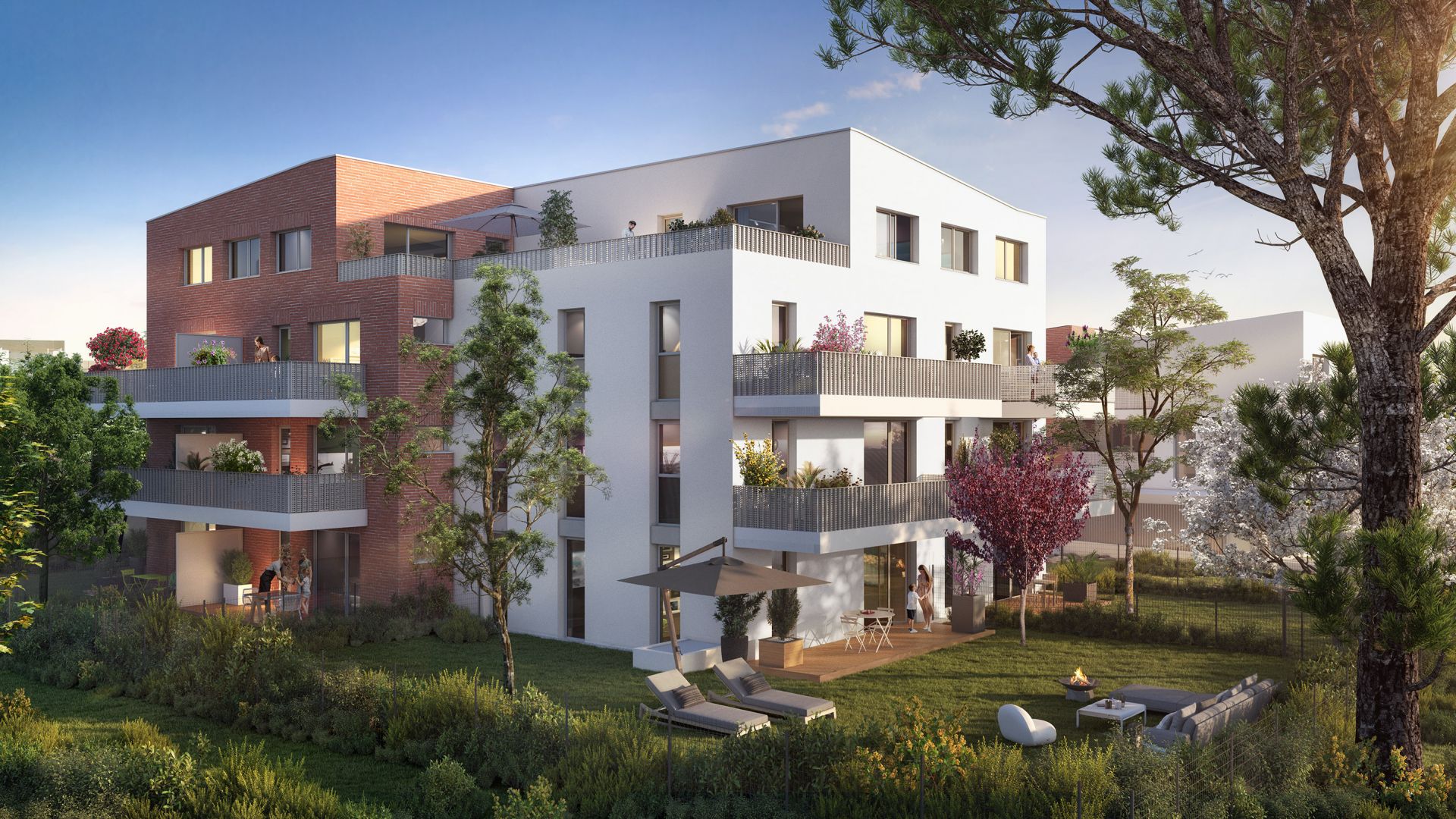 Greencity immobilier - achat appartements neufs du T2 au T4 - Résidence Le Sant-Marti - 31300 Toulouse Saint-Martin du Touch  