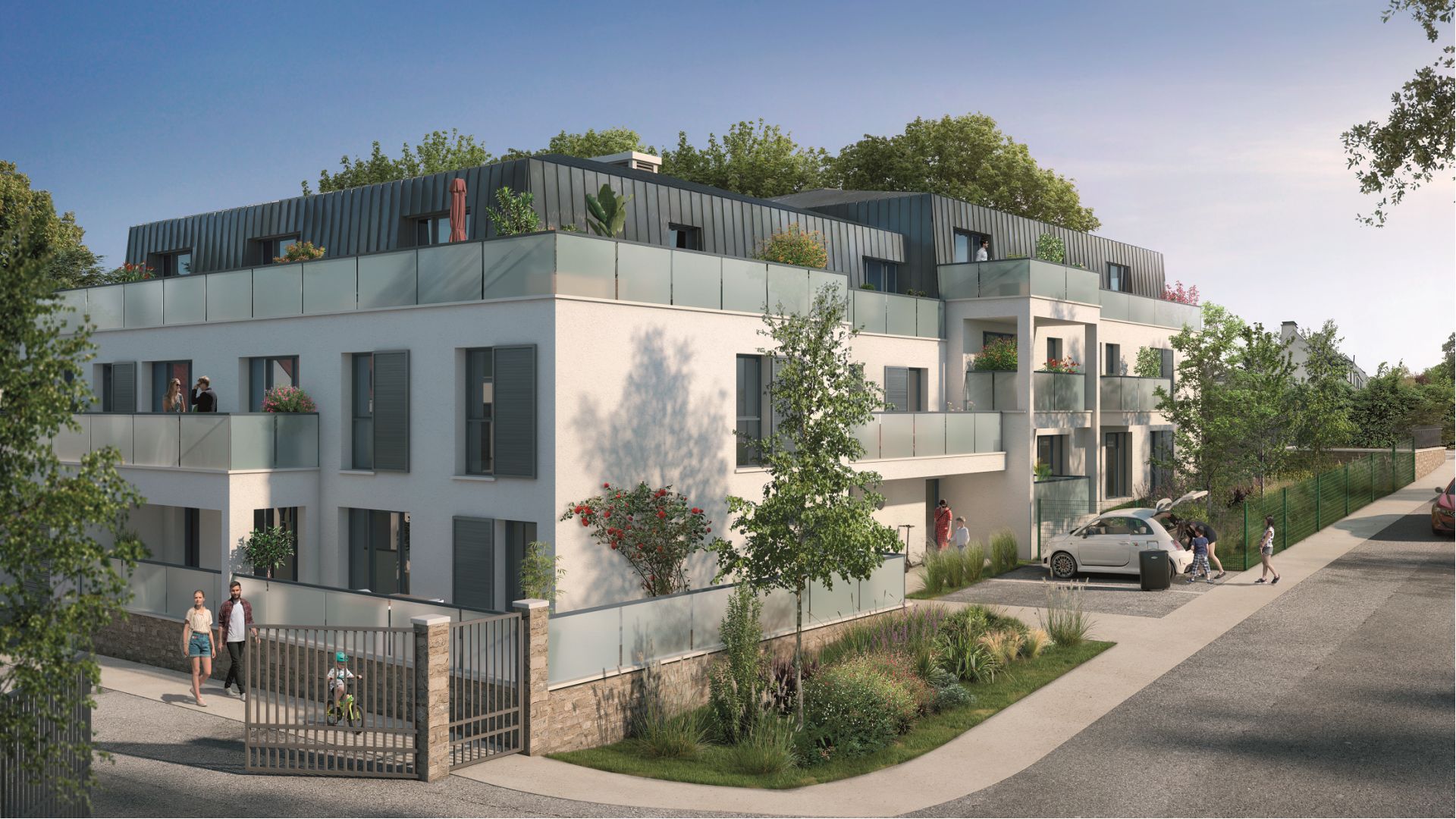 Greencity Immobilier - Le Stendhal - Cesson 77240 - achat appartements du T1 au T4 - Villa T4 et T5