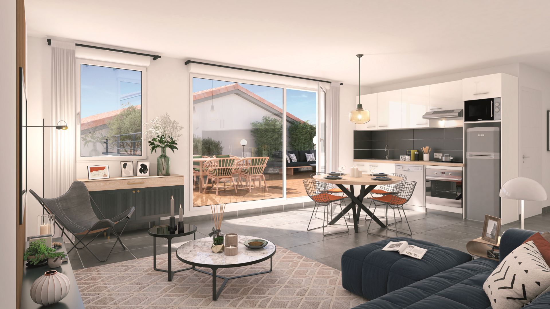 Greencity immobilier - achat appartements neufs du T2 au T3 - Résidence Le Toscan - 31600 Muret Centre ville - vue intérieure