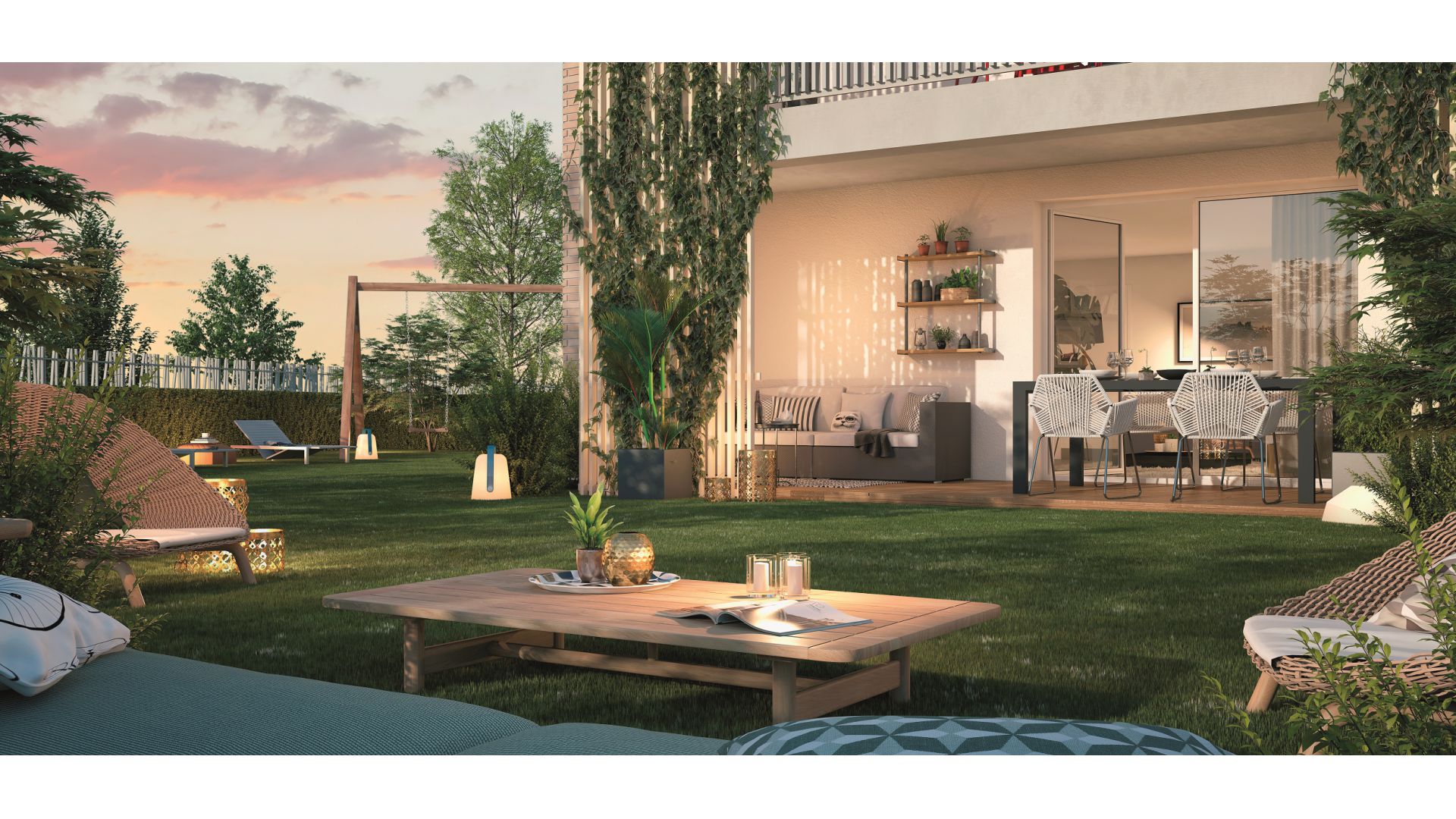 GreenCity immobilier - achat appartement neuf Toulouse Saint-Simon - 31100 - Résidence Val'oriane - T2 - T3 - T4 - vue terrasse