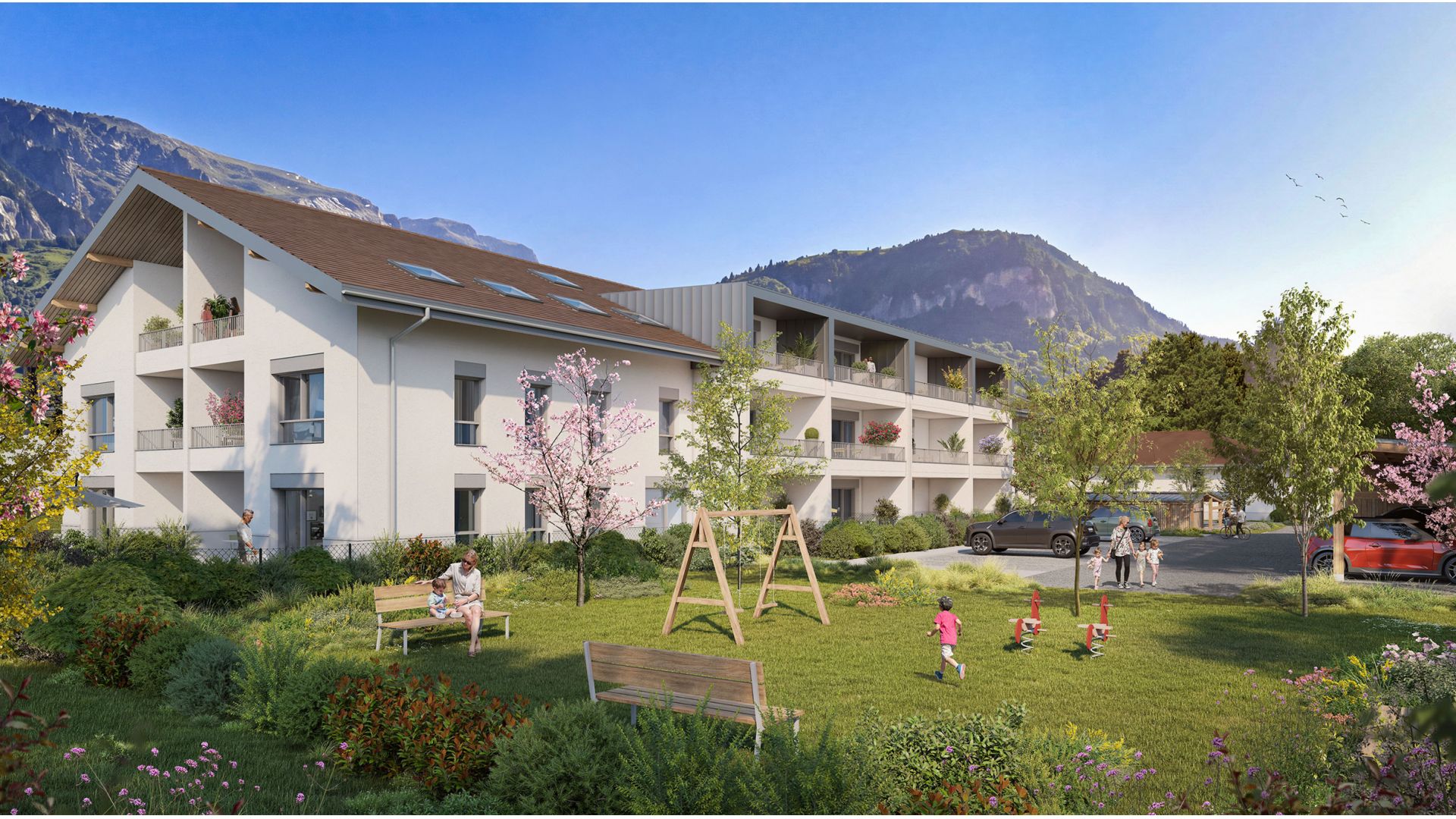 Greencity immobilier - achat appartements neufs du T1 au T3 - Résidence Le Vigny - 74460 Marnaz