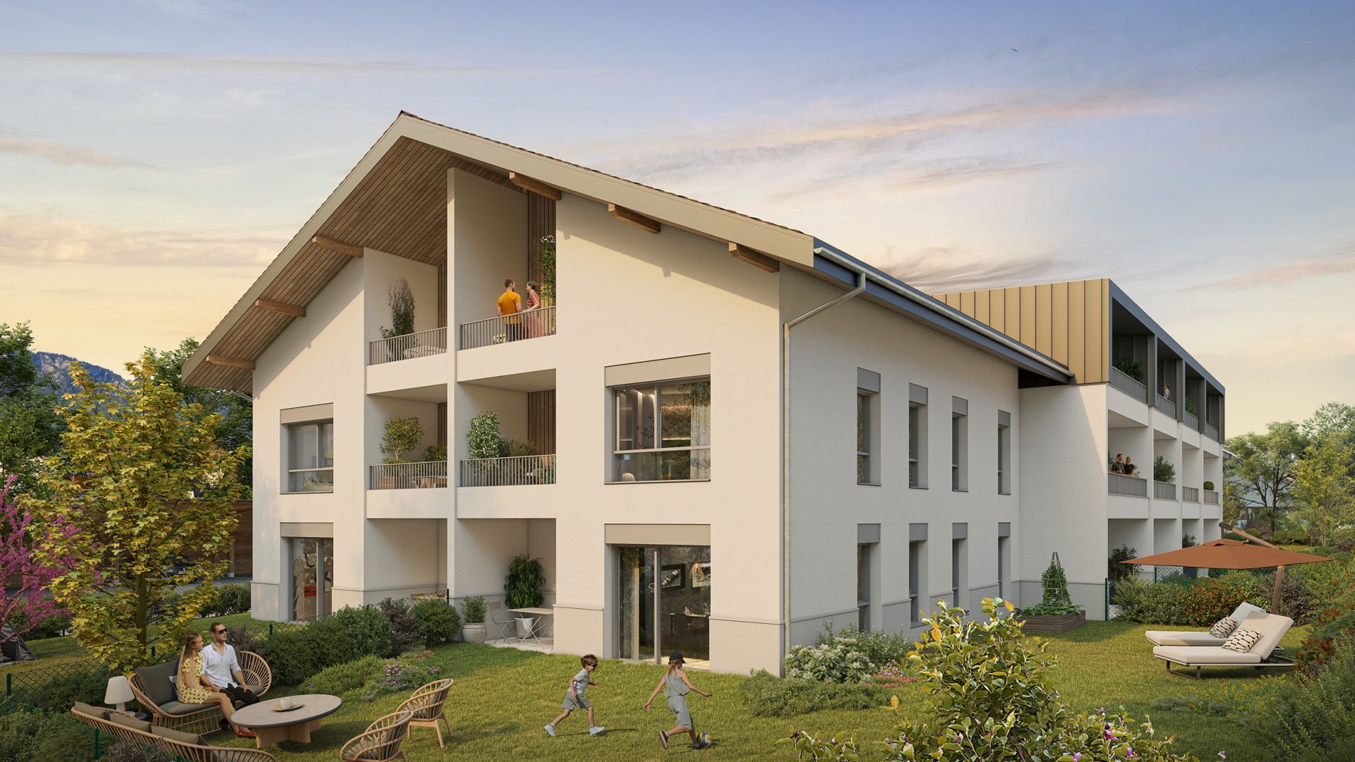 Greencity immobilier - achat appartements neufs du T1 au T3 - Résidence Le Vigny - 74460 Marnaz