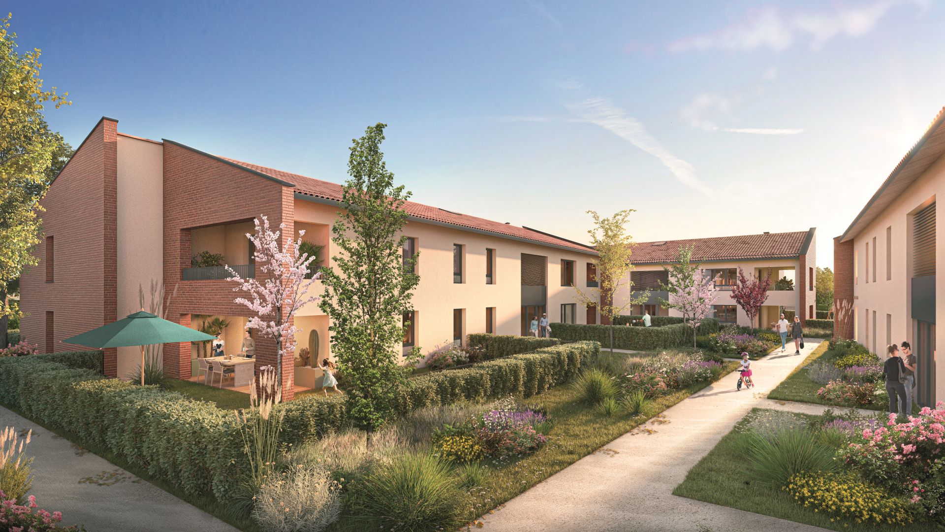 Greencity immobilier - achat appartements neufs T2 - Résidence Le Virebent - 31140 Launaguet  