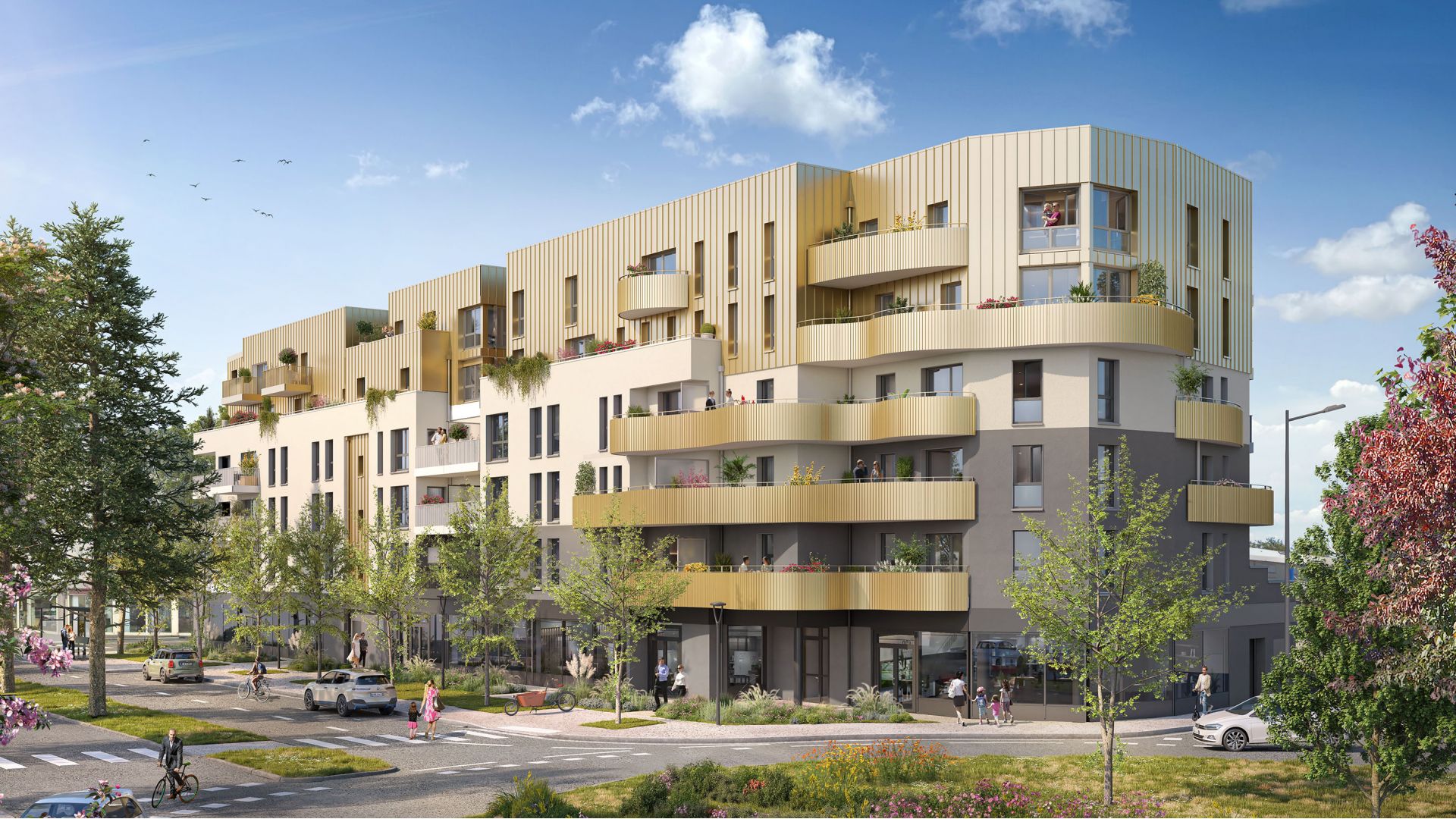 Greencity immobilier - achat appartements neufs T2 au  T4 Duplex - Résidence L'Ecrivain - 37000 Tours